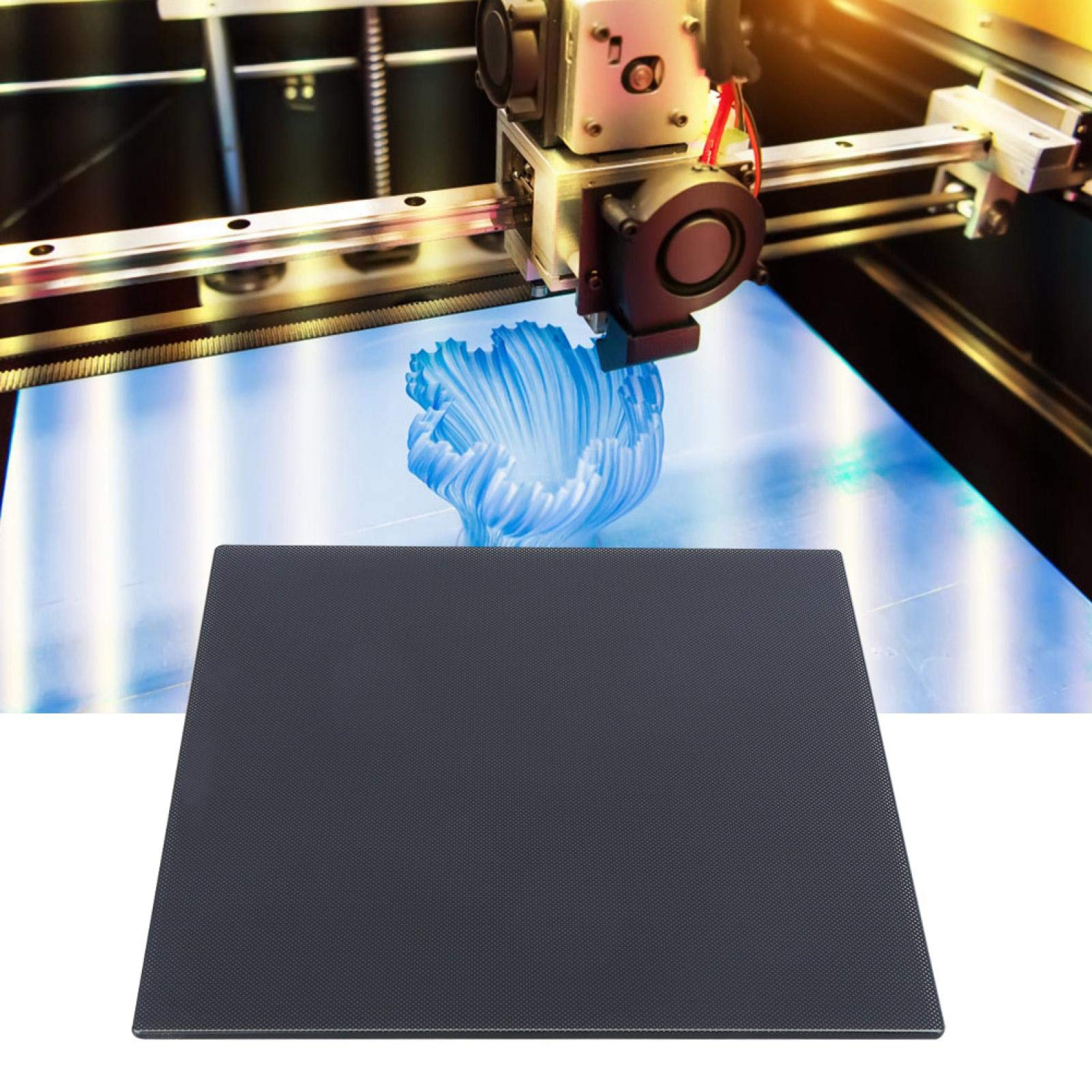 EVTSCAN 235x235mm Carbon Silicon Glass Plate - Compatible with CR10, Ender 3, Ender 3S 3D Printers | Perfect for Smooth Printing & Easy Removal | Ideal for Home DIY 3D Printing Projects