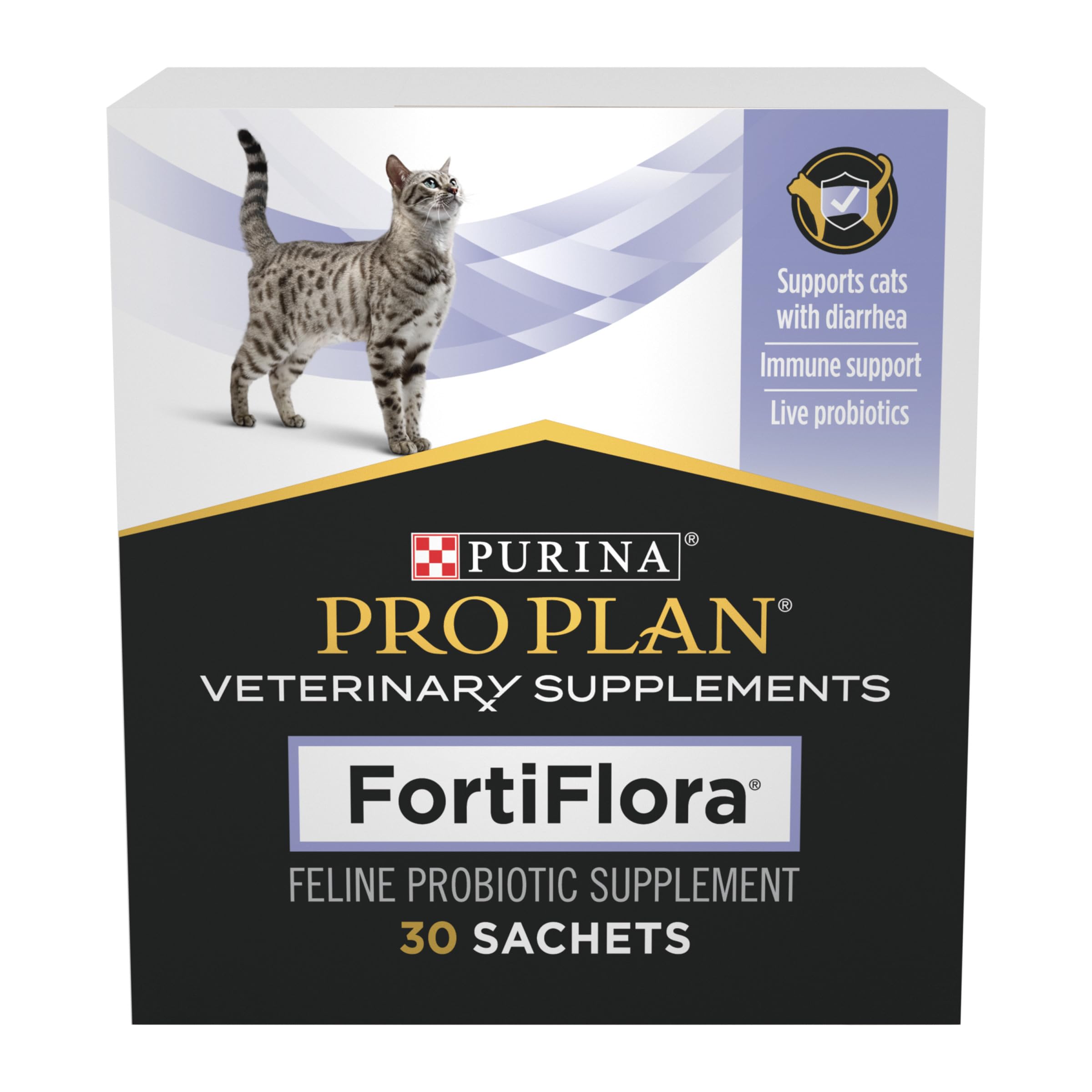 Purina Pro Plan FortiFlora Cat Probiotic Supplement for Diarrhea Relief - 6 Pack (30 Count Boxes) | Digestive Health Support for Cats | Ideal for Post-Antibiotic Care & Sensitive Stomachs