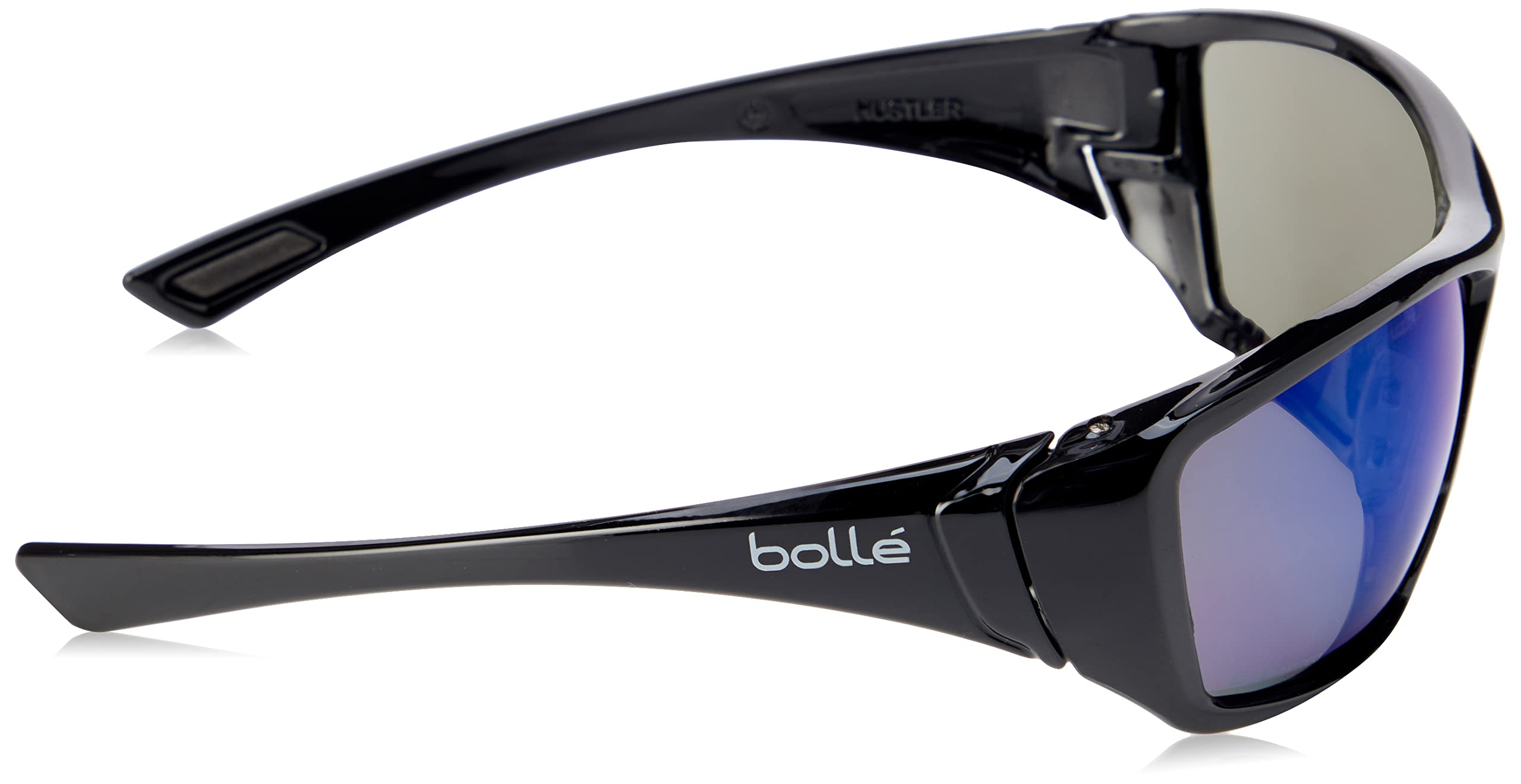 BOLLE HUSTLER Polarized Safety Glasses - ANSI Z87.1 Certified, UV Protection for Outdoor Work, Cycling & Construction