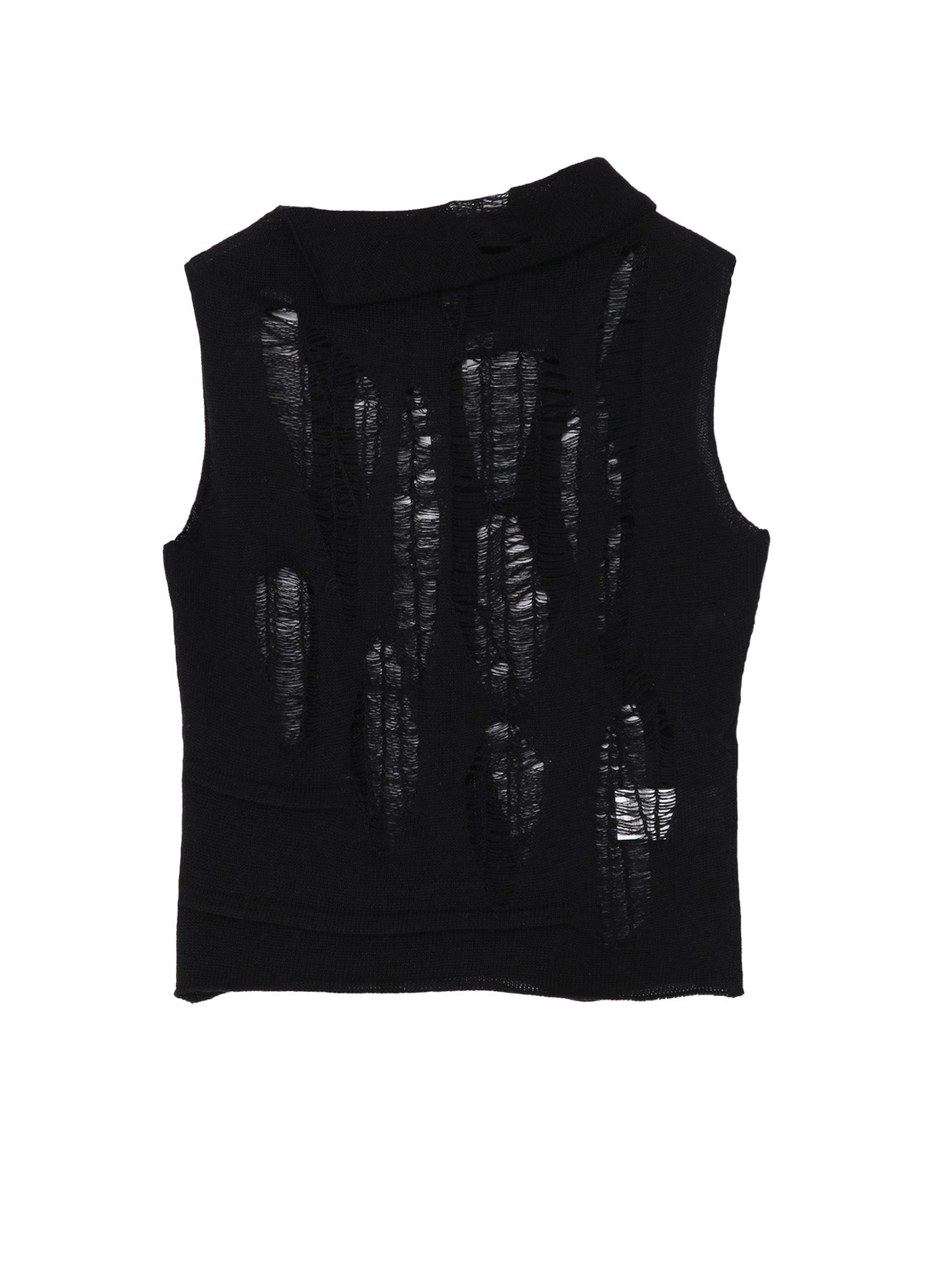 CRUSH PLAIN STITCH CRUSHED SLEEVELESS KNIT TOP - Women's Fashion Casual Summer T-Shirt for Beach, Party & Everyday Wear