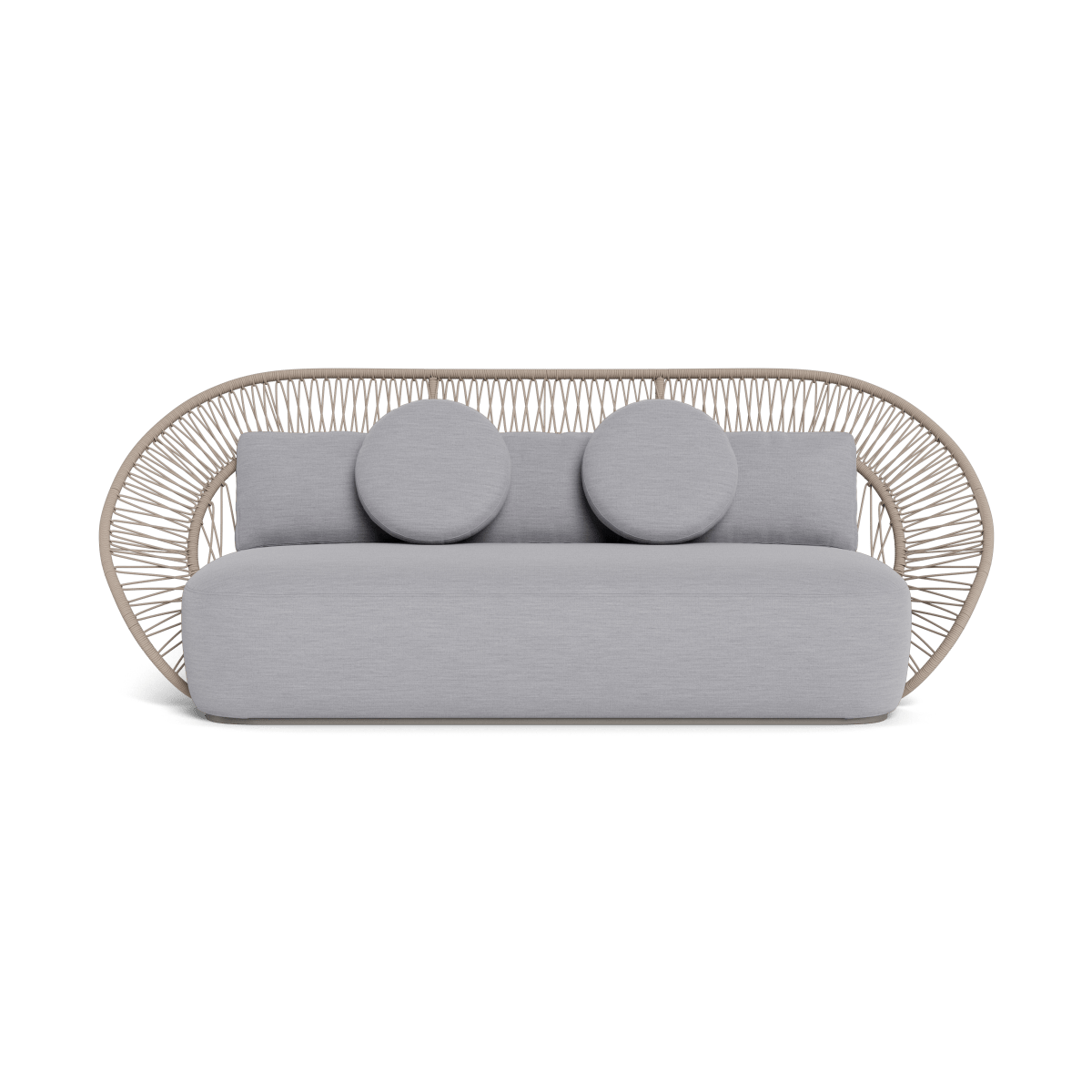 Comfortable Maui 3-Seat Sofa - Modern Fabric Couch for Living Room, Lounge & Family Room - Soft & Durable Upholstered Sectional Sofa