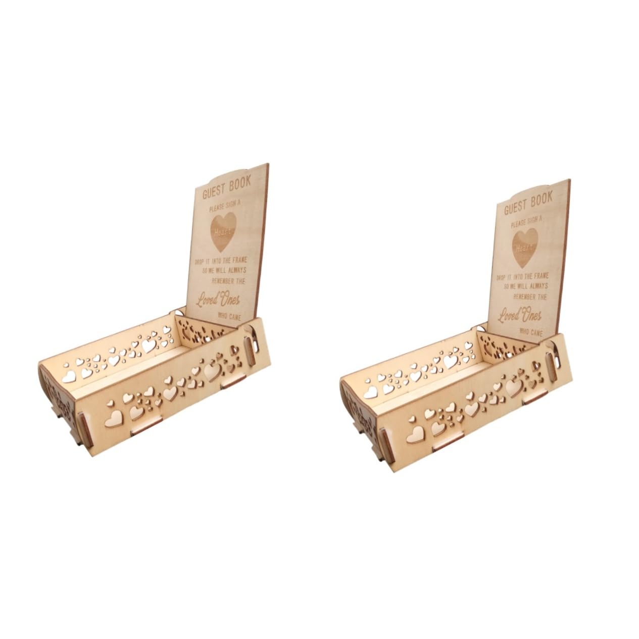 2-Pack MAGICLULU Wedding Guest Book Sign Holder Stand - Elegant Boxwood Display for Wedding Guest Books, Baby Books & Special Events - Perfect for Ceremonies, Receptions & Milestone Celebrations