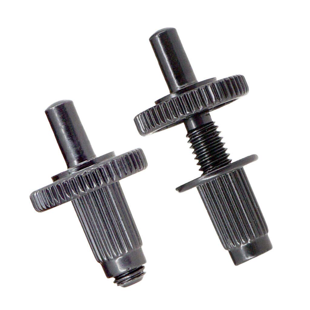 2Pcs Black Guitar Bridge Studs Locking Posts for Les Paul Electric Guitar - Replacement Parts for Enhanced Tuning Stability & Sustain - Perfect for Guitar Upgrades, Repairs & DIY Projects