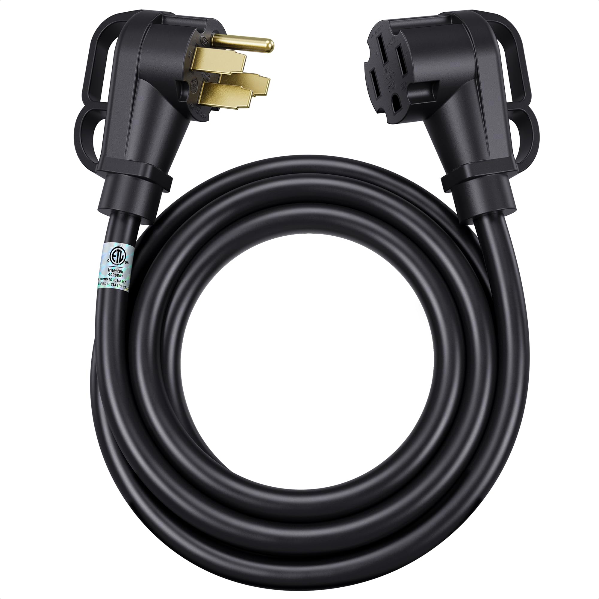 50 Amp RV Extension Cord 15 ft - Heavy Duty 6/8 AWG NEMA 14-50P to 14-50R Power Cable with Easy-Grip Handles | Waterproof & Weatherproof RV Power Cord for Tesla, EV & J1772 Chargers | Perfect for RV Parks, Camping, Home EV Charging, Road Trips & Emergency Backup | Durable Outdoor Power Supply for Tailgating, Boondocking & Off-Grid Living