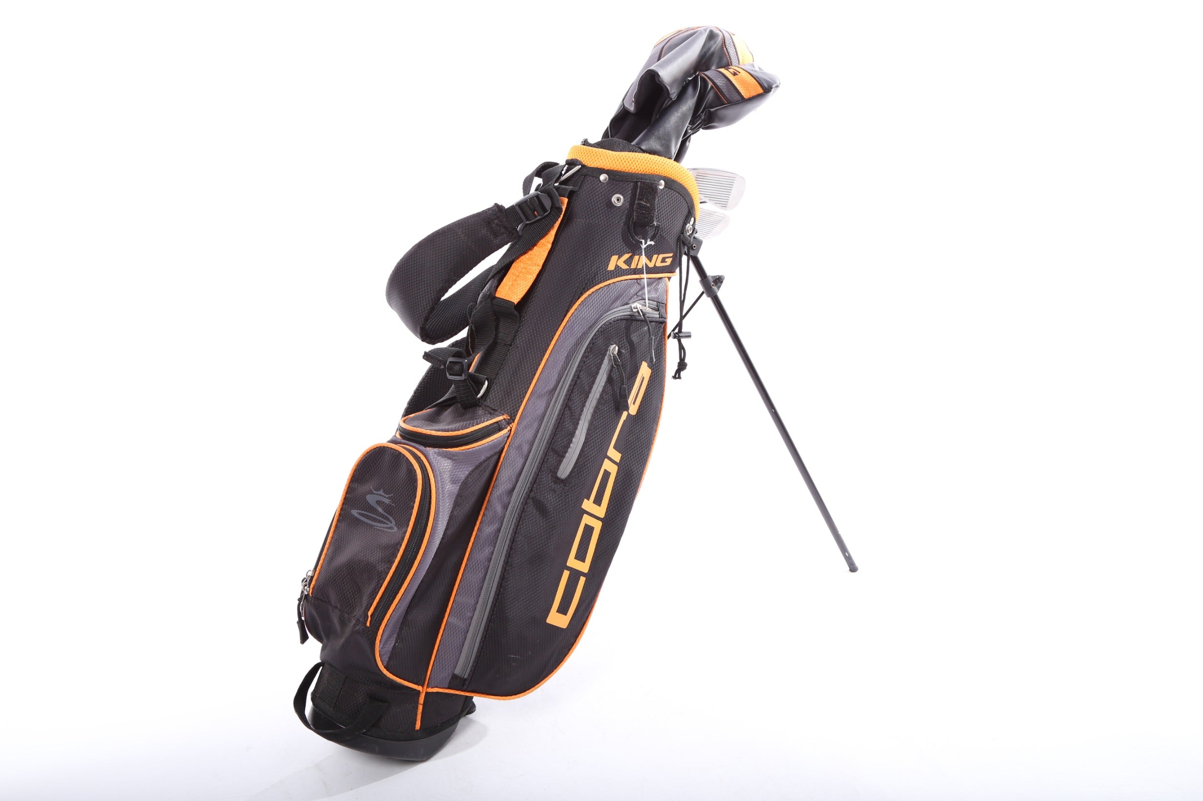 Cobra King Junior Golf Club Set - Right Hand Youth Driver, Fairway Wood, Hybrid, 9 Iron, Sand Wedge & Putter - Perfect for Young Golfers Learning & Practicing on the Course