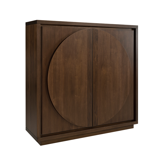 Artwood Landon Walnut Cabinet - Modern Storage Solution for Kitchen, Bathroom & Living Room Organization