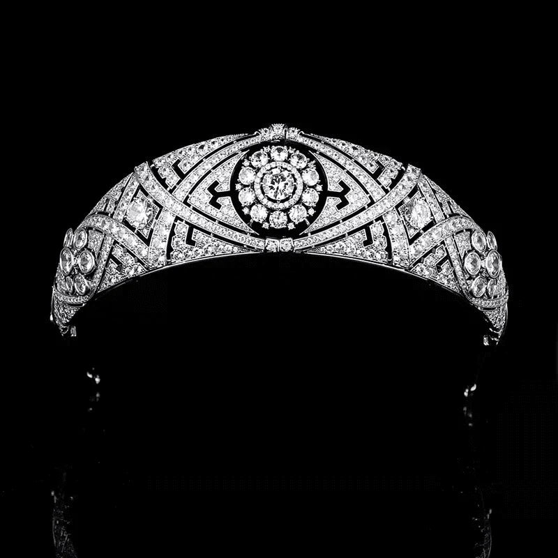 Elegant Crystal Bridal Headpiece - Silver Wedding Tiara for Bride | Meghan 9125 | Perfect for Weddings, Prom, and Formal Events