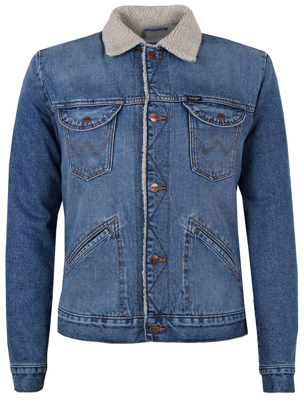 Wrangler Men's Icons Sherpa Lined Denim Jeans - Warm Winter Workwear & Casual Style for Outdoor Activities