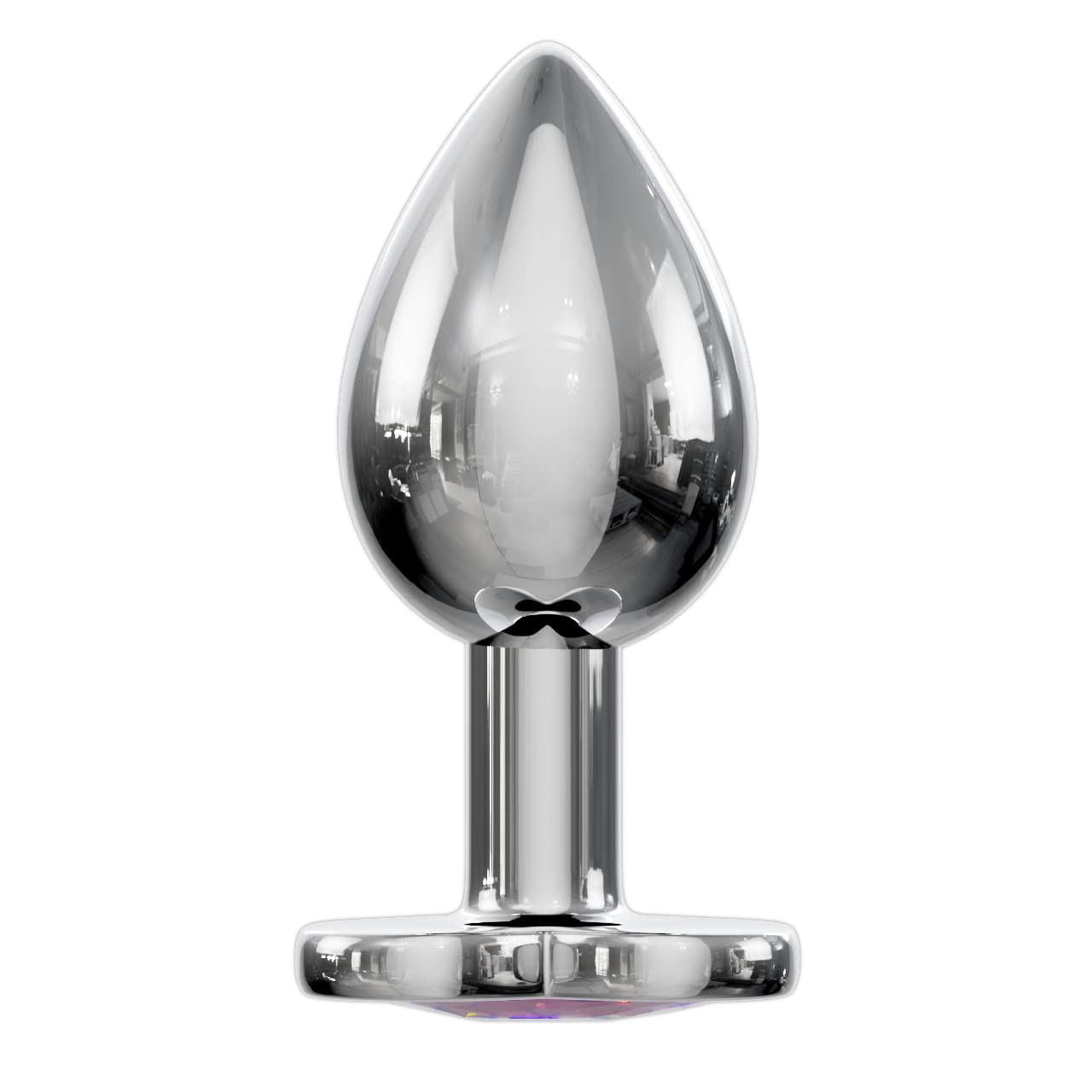Bed Geek Stainless Steel Jeweled Anal Plug Set - 3 Sizes with Velvet Storage Bag (Heart Light Pink) | Discreet Adult Sex Toy for Couples & Solo Play