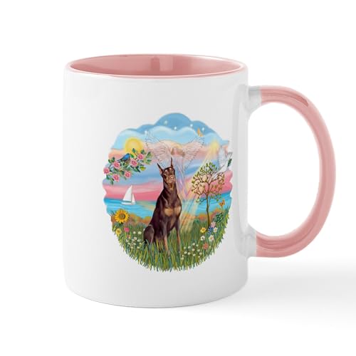 White/Pink Inside - Angelstar Red Doberman Mug
