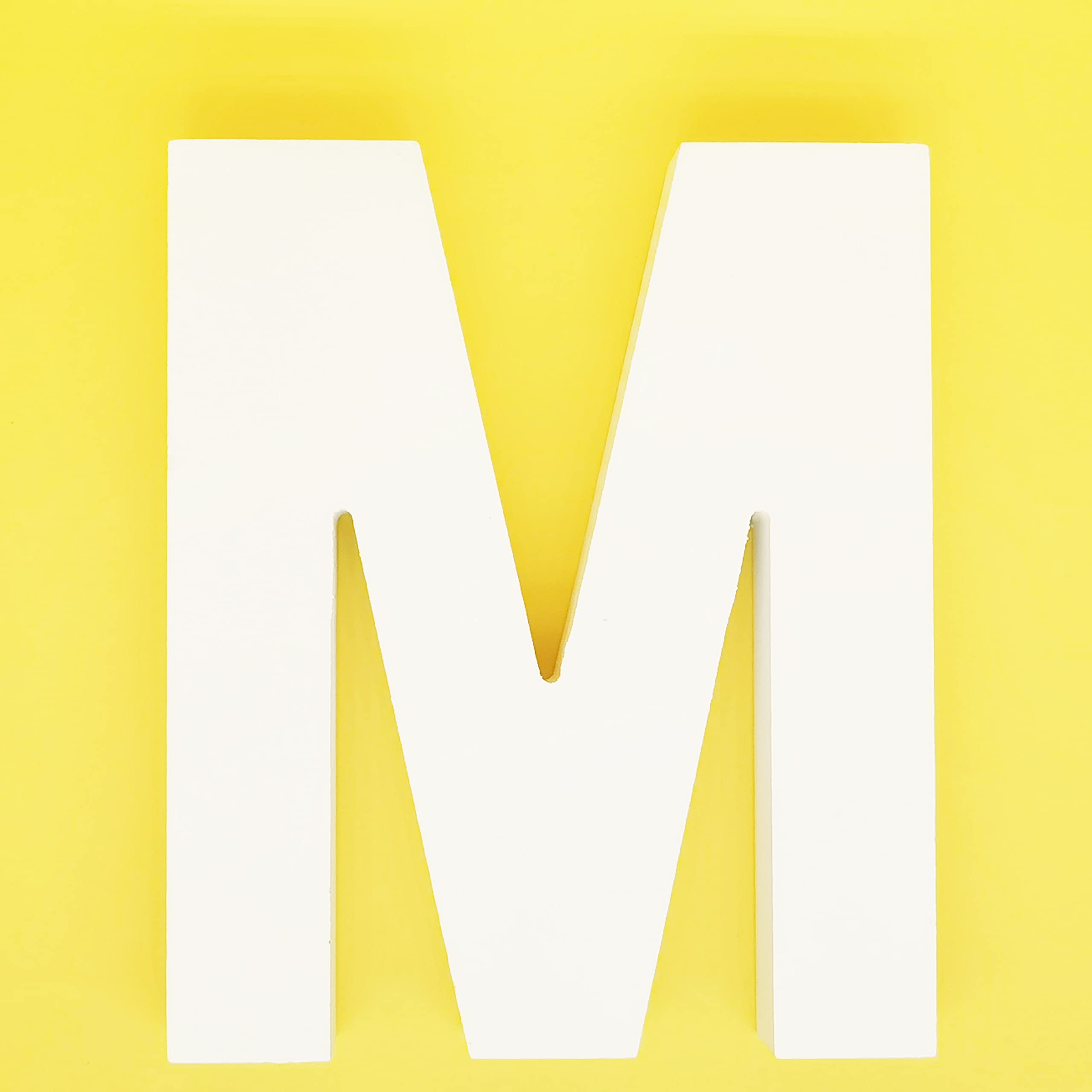 Wooden Letters for Wall Decor - Freestanding Wooden Letter M for Kids Bedroom, Wedding, Birthday Party & Home Decoration - Perfect for Nursery, Living Room & Party Backdrops