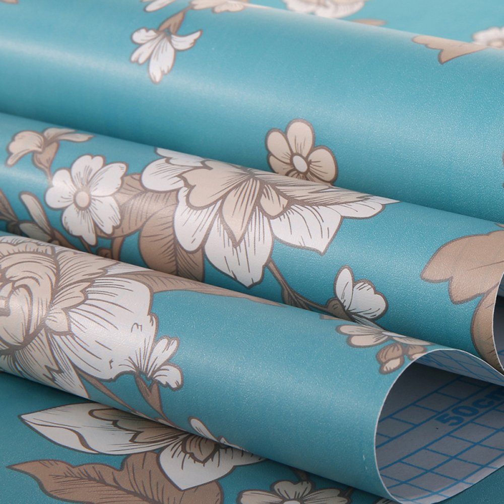 Self Adhesive Floral Shelf Liner - Peel & Stick Wallpaper for Cabinets & Drawers - 17.7x78.7 Inches - Home Decor & DIY Crafts