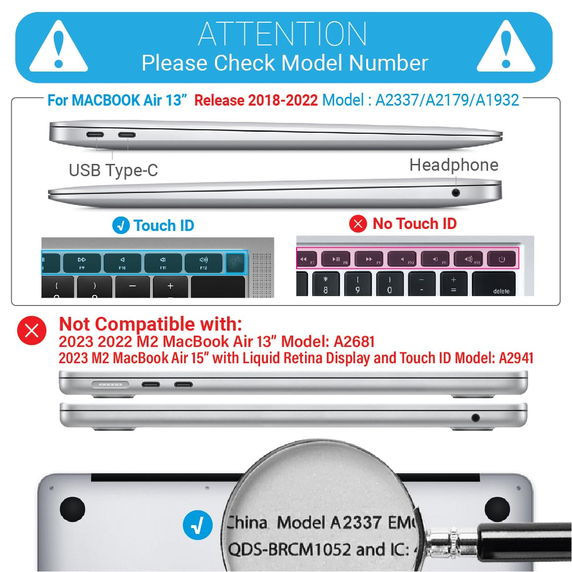 IBENZER Hard Plastic Protective Case for MacBook Air 13-inch (2020-2022 Models A2337/A2179/A1932 M1 Chip) - Compatible with Retina Display & Touch ID - Lightweight Durable Shell with Map Design (Model MAD-T13MAP) | Perfect for Travel, Office & School Use