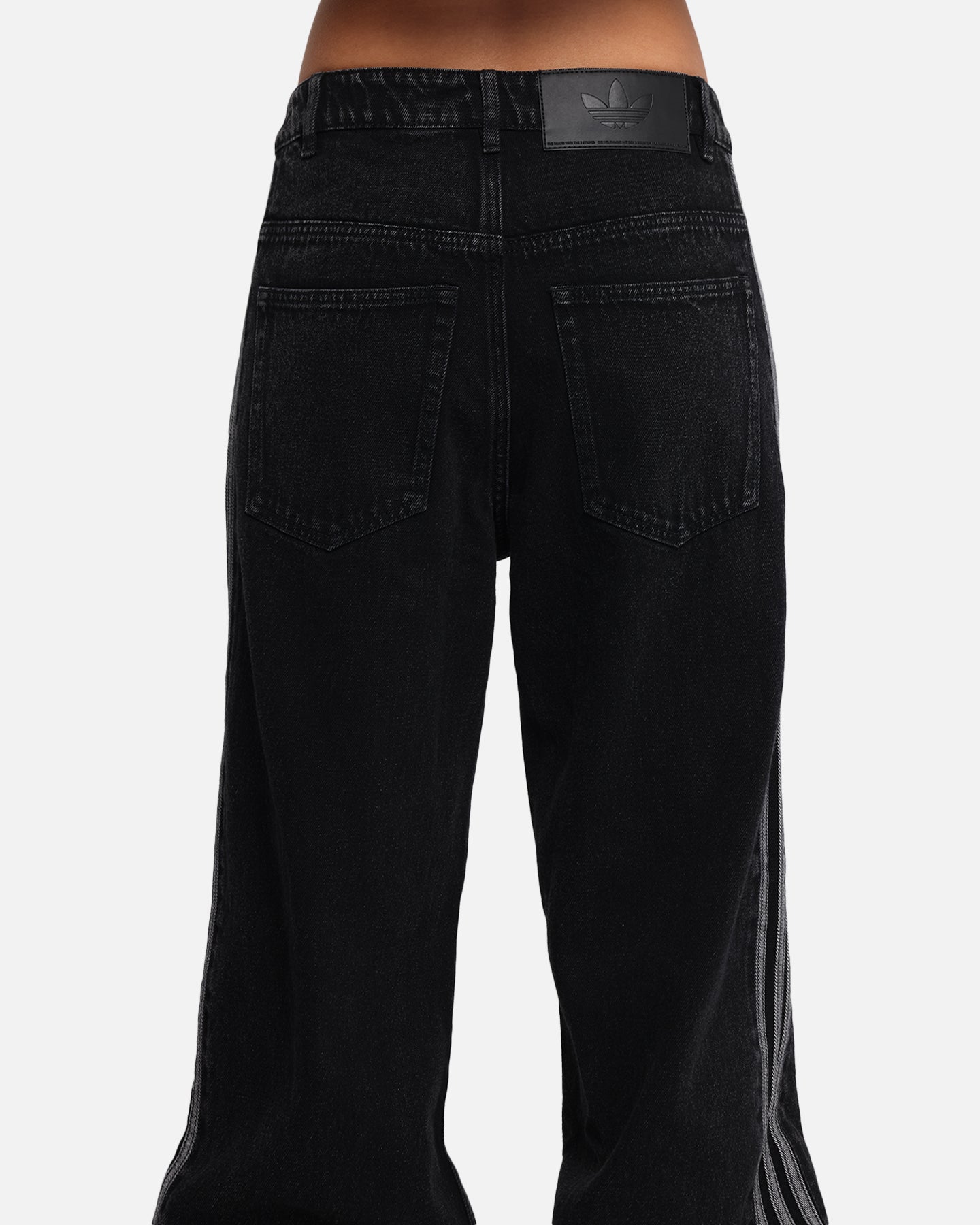 Adidas Adicolor Denim Firebird Pants for Men - True Black | Classic Track Pants for Casual Wear, Street Style & Gym
