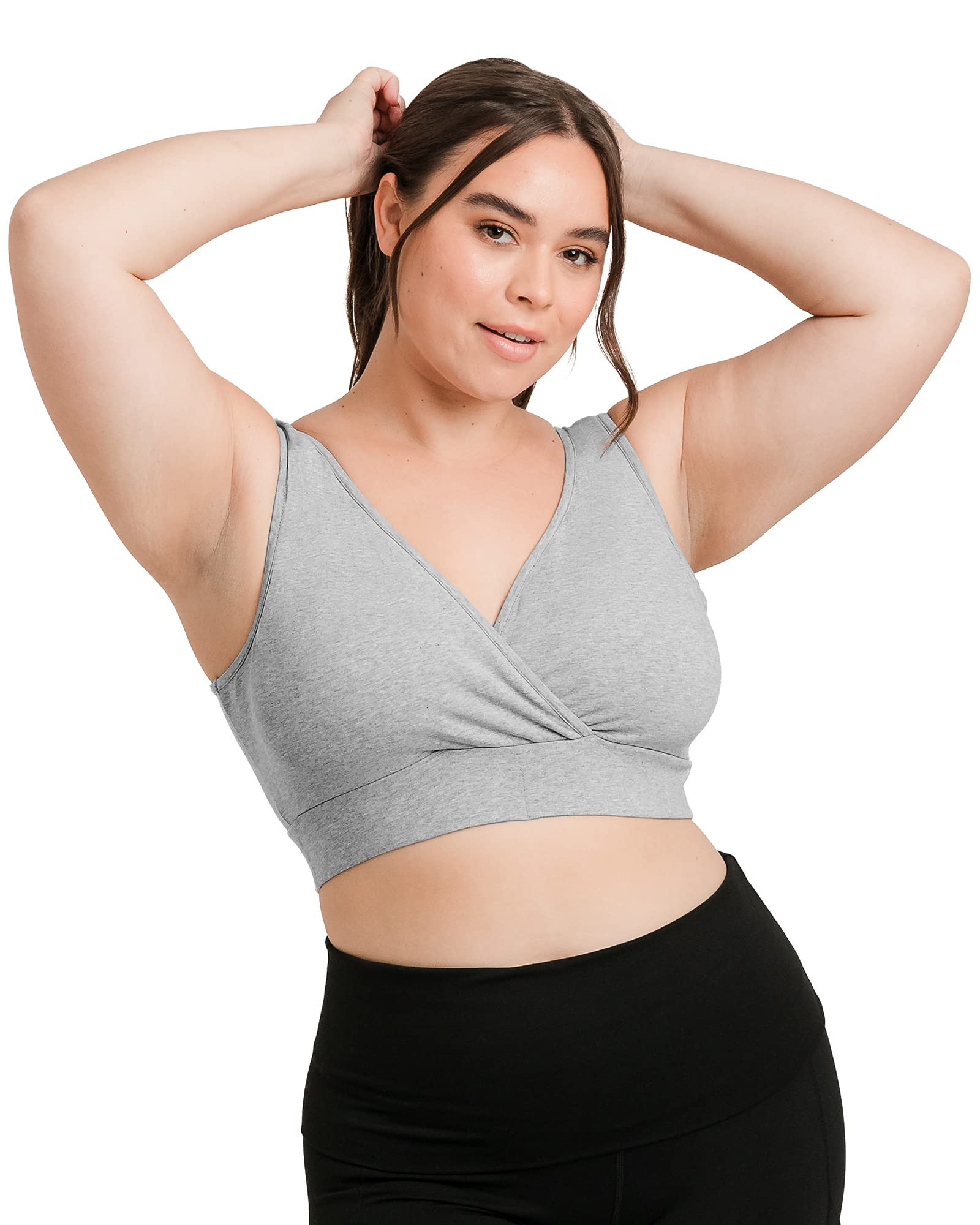 Kindred Bravely Extra Soft Organic Cotton Wireless Nursing & Maternity Sleep Bra - Comfortable Support for Breastfeeding & Pregnancy | Perfect for Nighttime Nursing & Relaxation