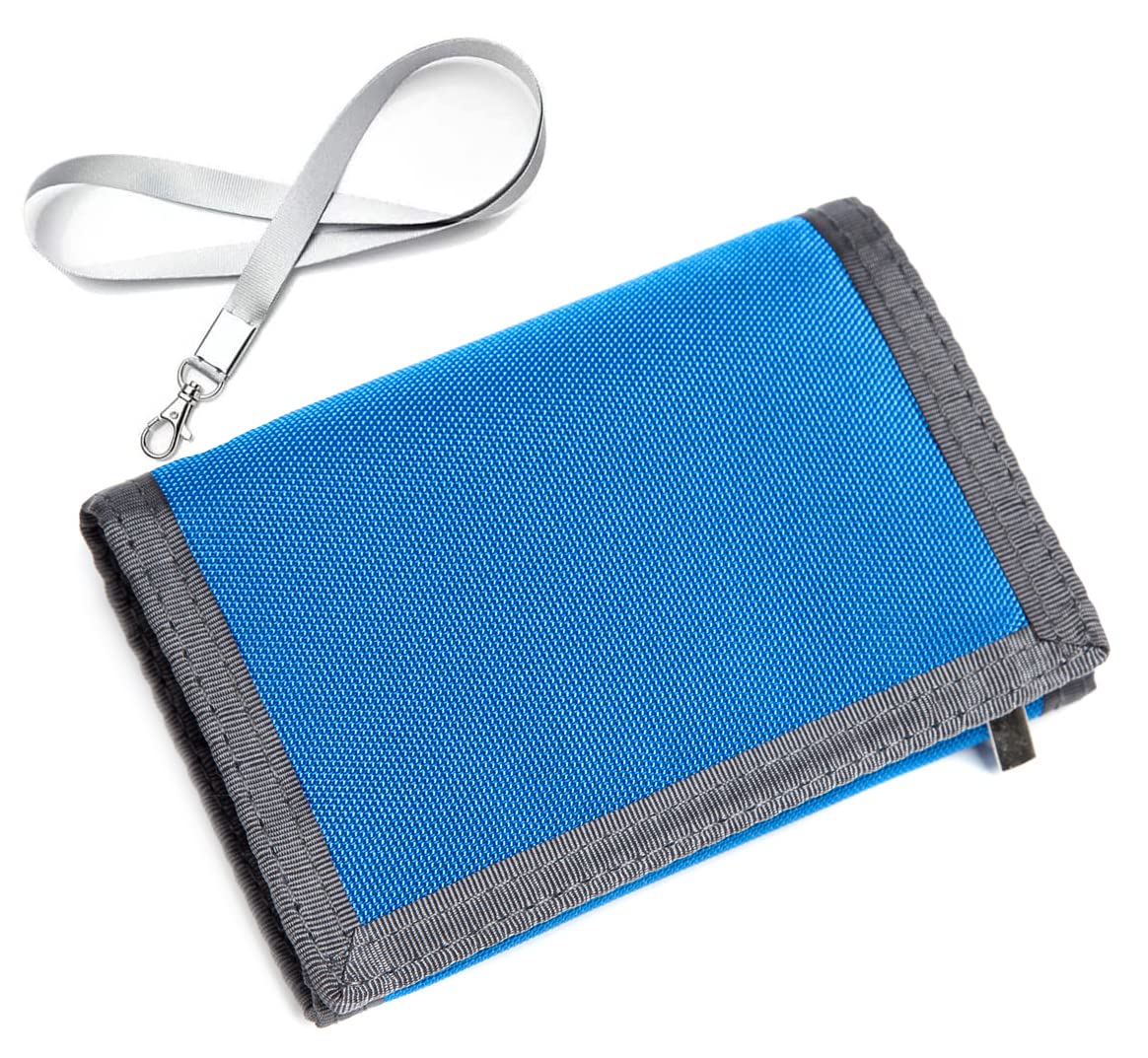 Kids Canvas Wallet for Boys & Girls - Durable Trifold for Outdoor Sports