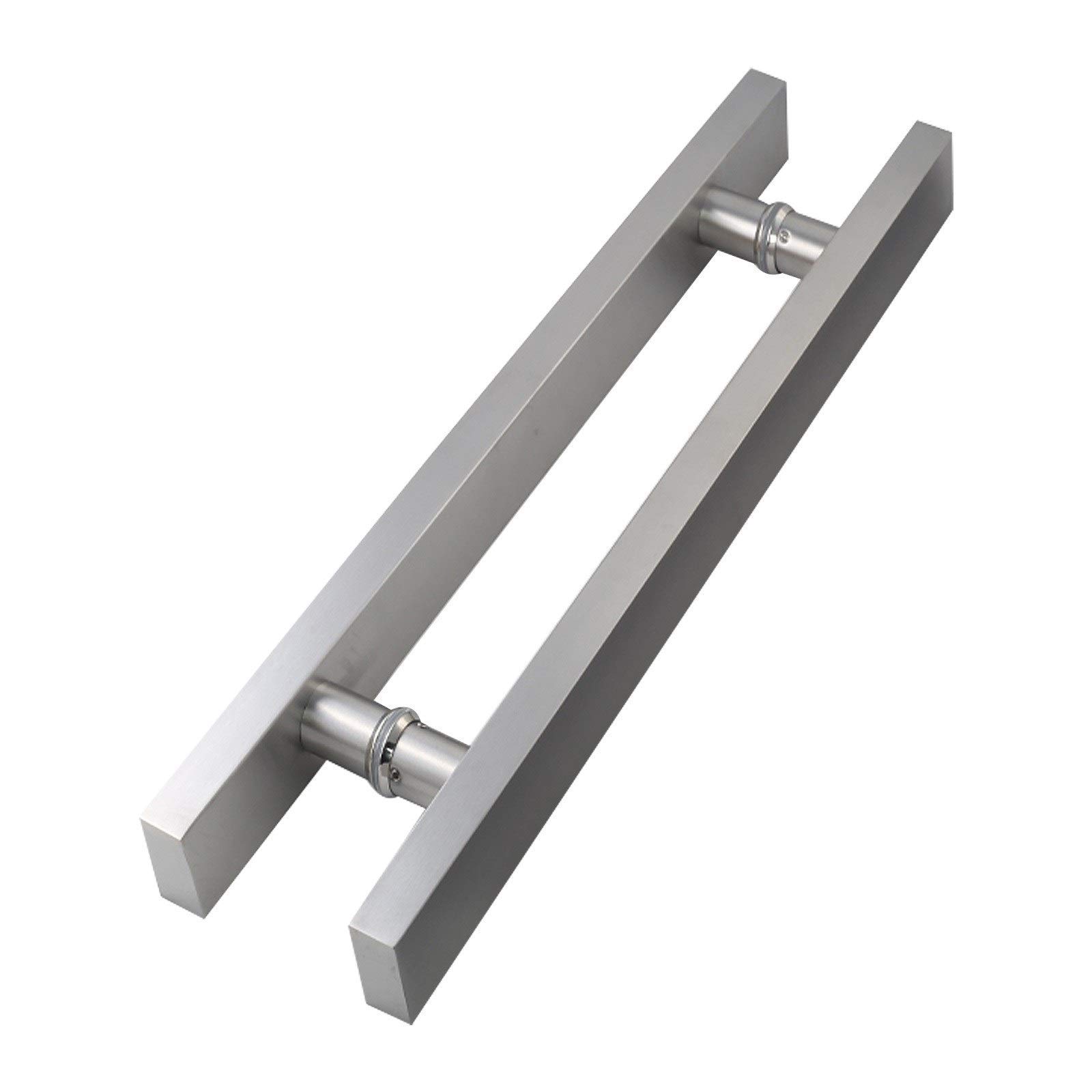 Brushed Stainless Steel Door Handles - 8 Sizes for Office & Sliding Doors