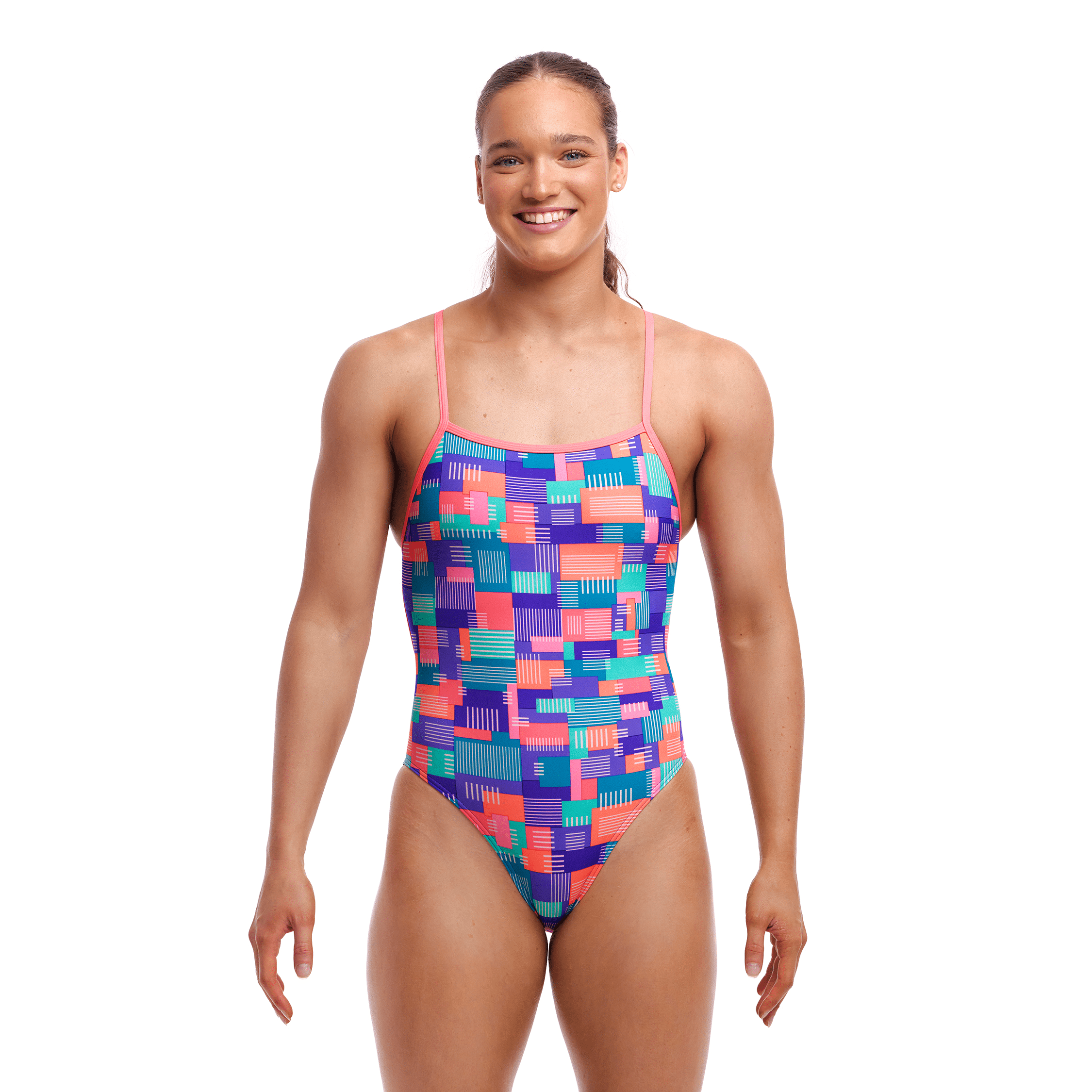 Funkita Giga Bit Single Strength Women's One Piece Swimsuit - Perfect for Lap Swimming, Water Aerobics & Beach Vacations