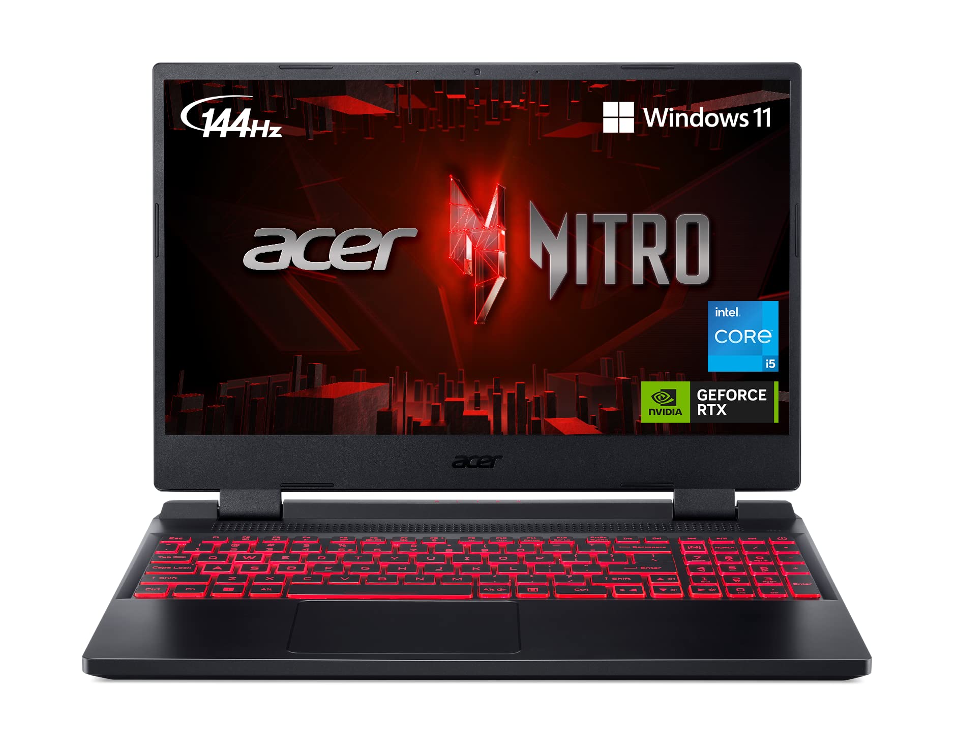 Acer Nitro 5 AN515-58-525P Gaming Laptop - Intel Core i5-12500H, NVIDIA GeForce RTX 3050, 32GB DDR4 RAM | High Performance for Gaming, Streaming & Content Creation | Perfect for Esports, Video Editing & Multitasking