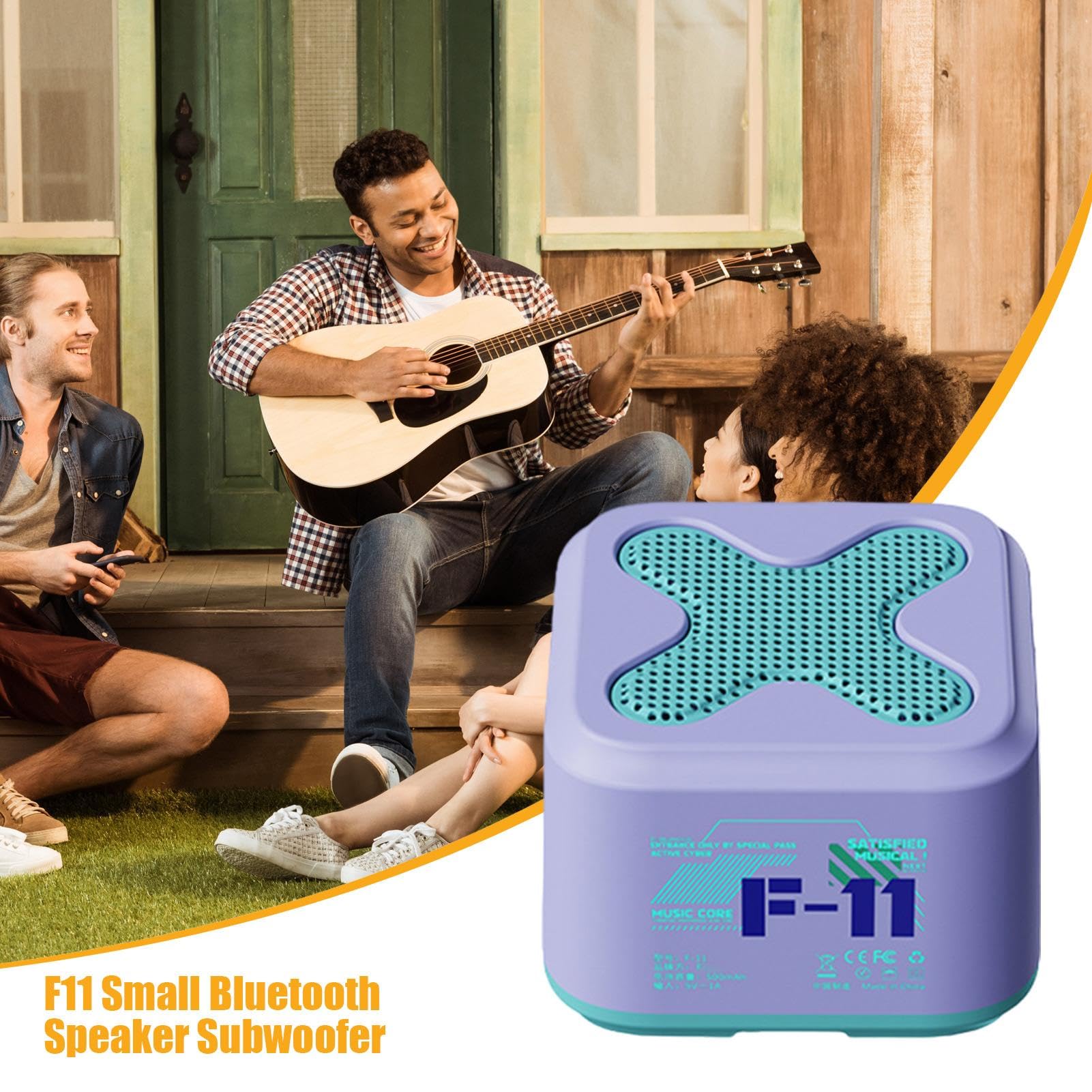 Portable Wireless Bluetooth Speaker with Subwoofer - High Volume Travel Speaker for Car, Outdoor, Beach, Camping | Perfect for Parties, Hiking & Home Use