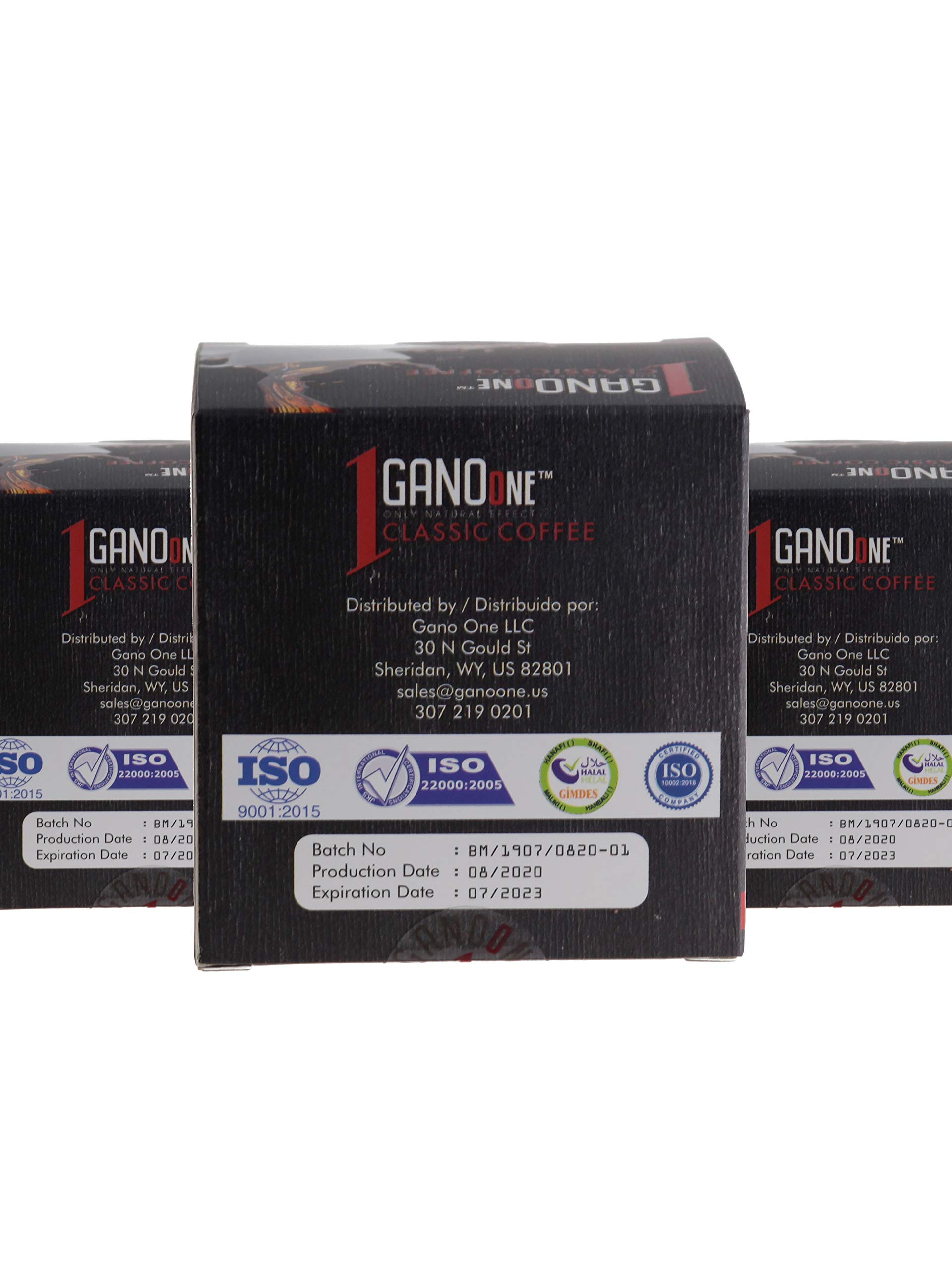 10 Boxes GanoOne Classic Reishi Mushroom Instant Coffee with Organic Ganoderma Extract - 20 Single-Serve Sachets - Immune Support & Energy Boost - Perfect for Office, Travel & Home Use