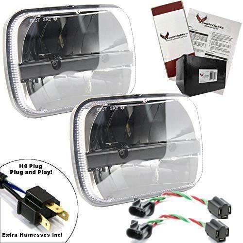Eagle Lights 5x7 LED Headlight with Complex Reflector & Negative Harness - Compatible with Toyota Models | High-Performance Replacement for Off-Road, Night Driving & Adventure Vehicles