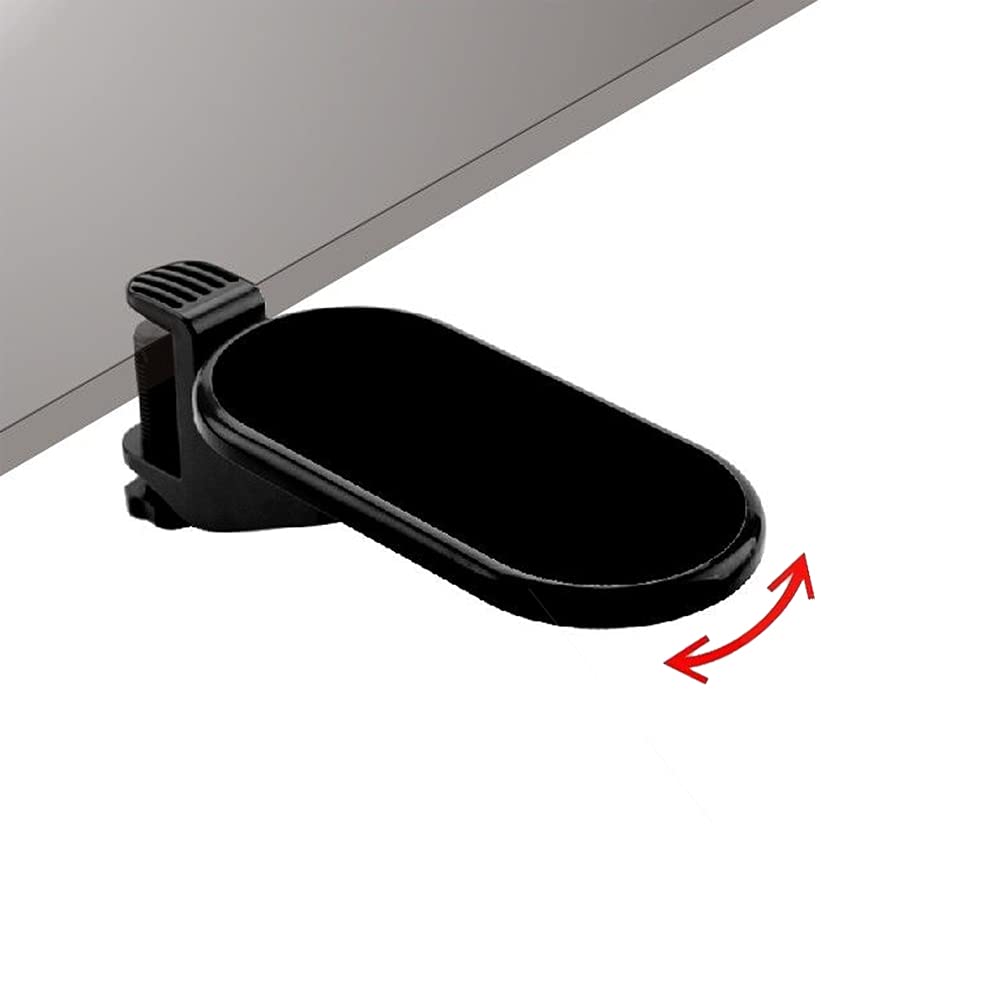 Ergonomic Adjustable Computer Desk Wrist Rest - Support for Mouse Pad & Keyboard - Comfortable Armrest for Office & Gaming (Black) - Perfect for Long Hours of Typing & Computer Work