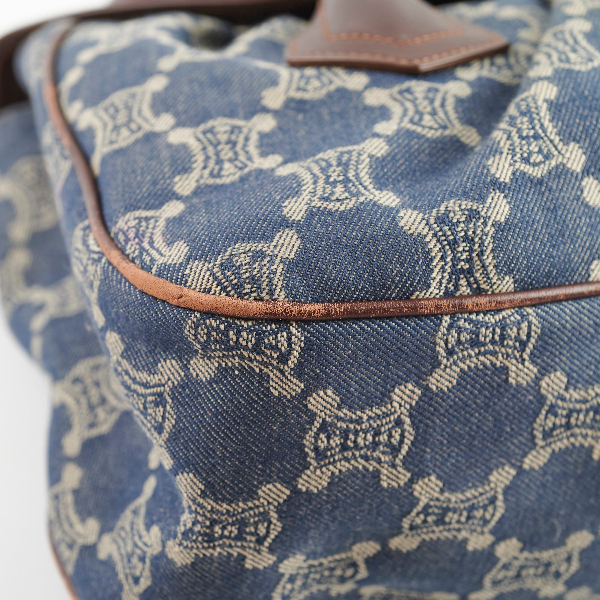 Vintage Celine Denim Shoulder Bag for Women - Classic Designer Crossbody Purse for Casual Outings, Travel & Everyday Use