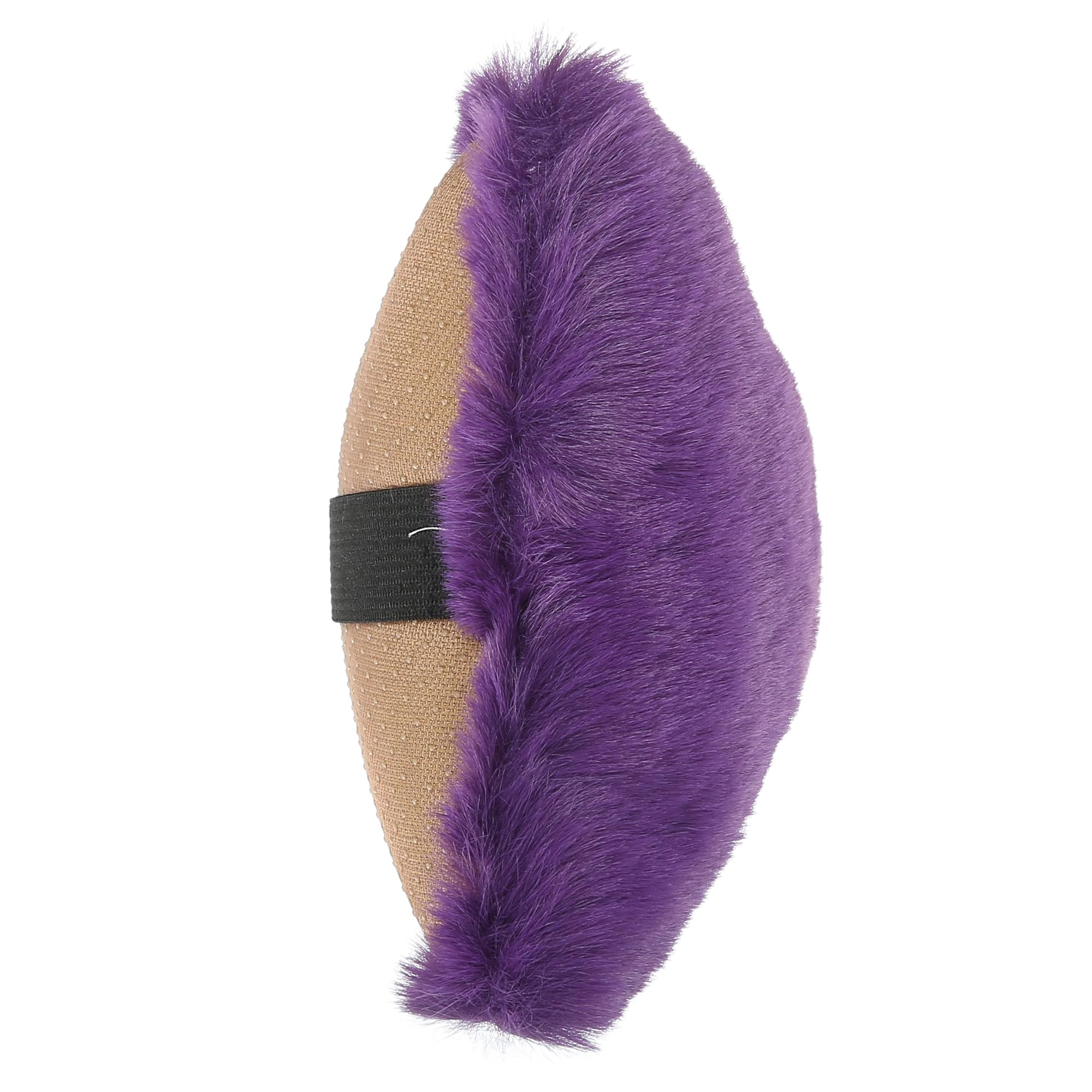 X AUTOHAUX 1 Pair Soft Fluffy Furry Car Seat Neck Pillows - Warm Headrest Support for Comfort & Relaxation - Car Decor Accessories (Purple) - Perfect for Long Drives, Road Trips & Commuting