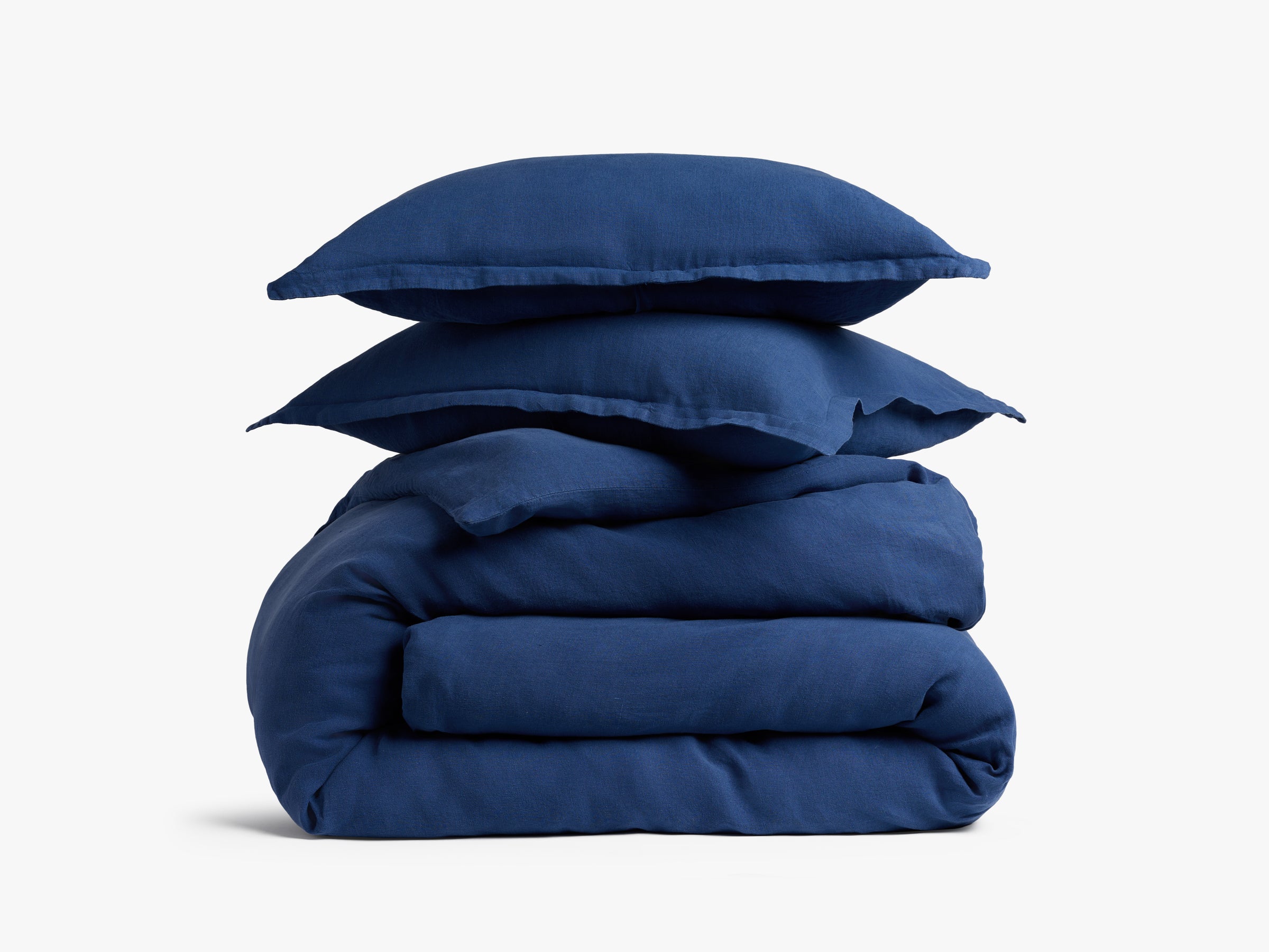 Premium Linen Duvet Cover Set - Queen Size, Cobalt Blue - Breathable & Soft Bedding for All Seasons - Perfect for Master Bedroom, Guest Room & Vacation Homes