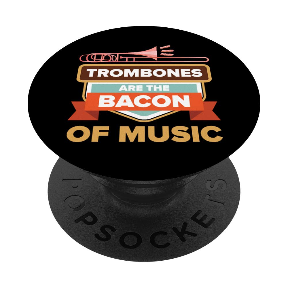 Funny Trombone Player Gift - Music Lover Accessories - PopSockets Phone Grip & Stand for iPhone, Samsung & Tablets - Perfect for Musicians, Band Members & Music Enthusiasts