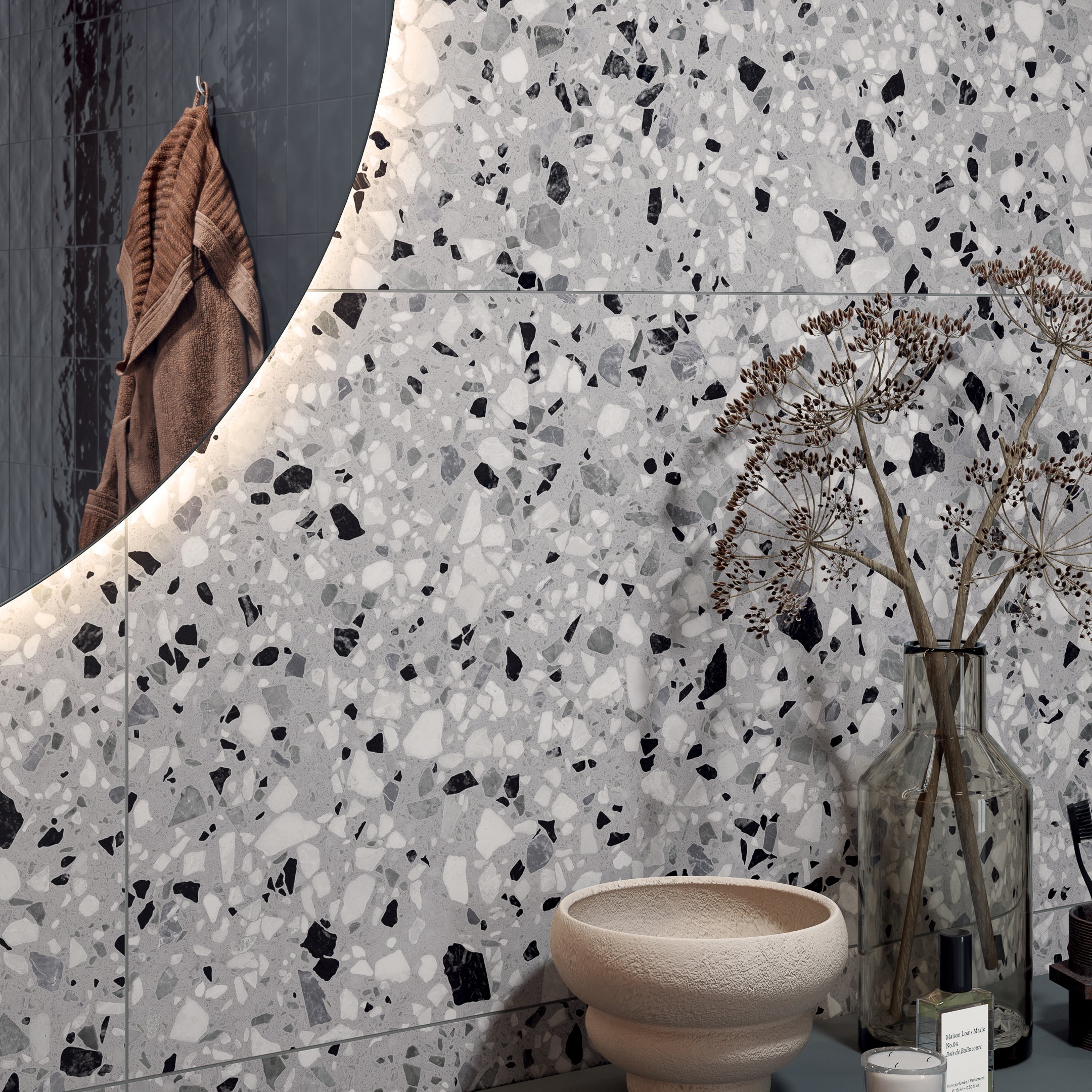 Venexia Grain Terrazzo Look Porcelain Tile - Premium Flooring for Kitchen, Bathroom & Living Room | Durable & Stylish Home Decor