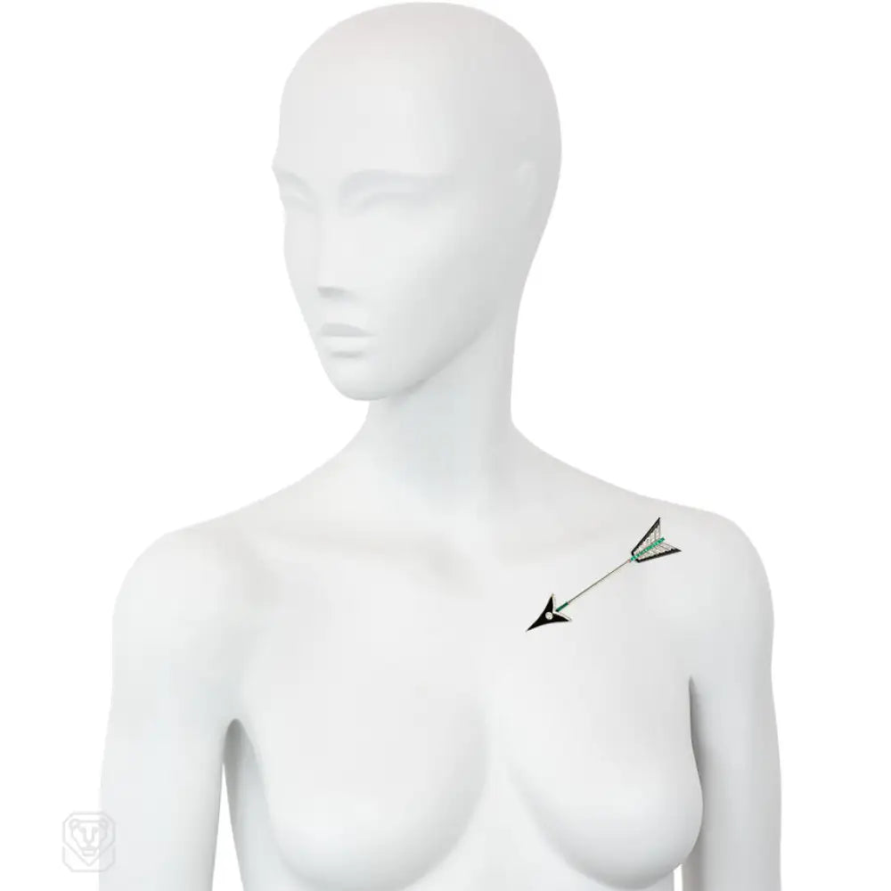 Vintage Art Deco Onyx Diamond Emerald Arrow Jabot Brooch - Elegant Antique Jewelry for Evening Gowns, Bridal Accessories & Special Occasions
