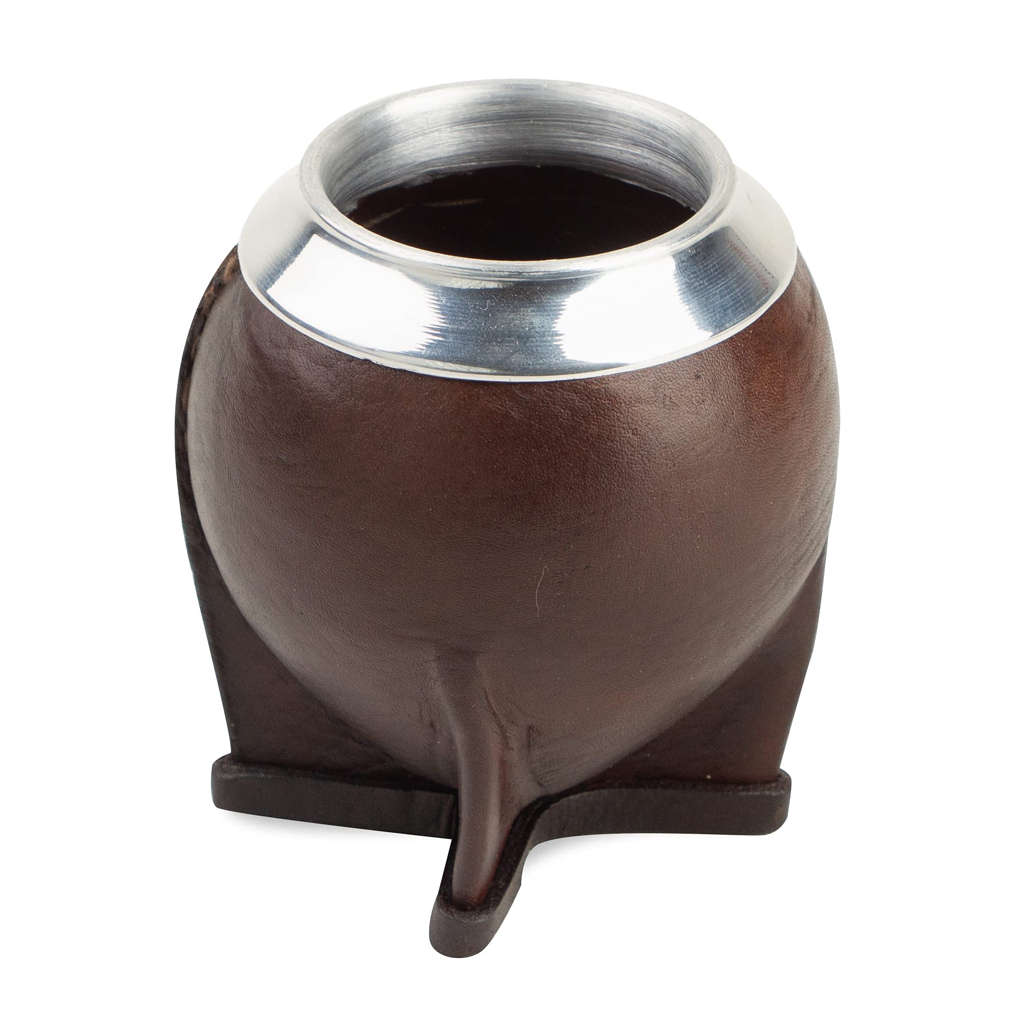 Premium Yerba Mate Cup Set - Ceramic with Leather Wrap & Bombilla Straw - Perfect for Tea Lovers