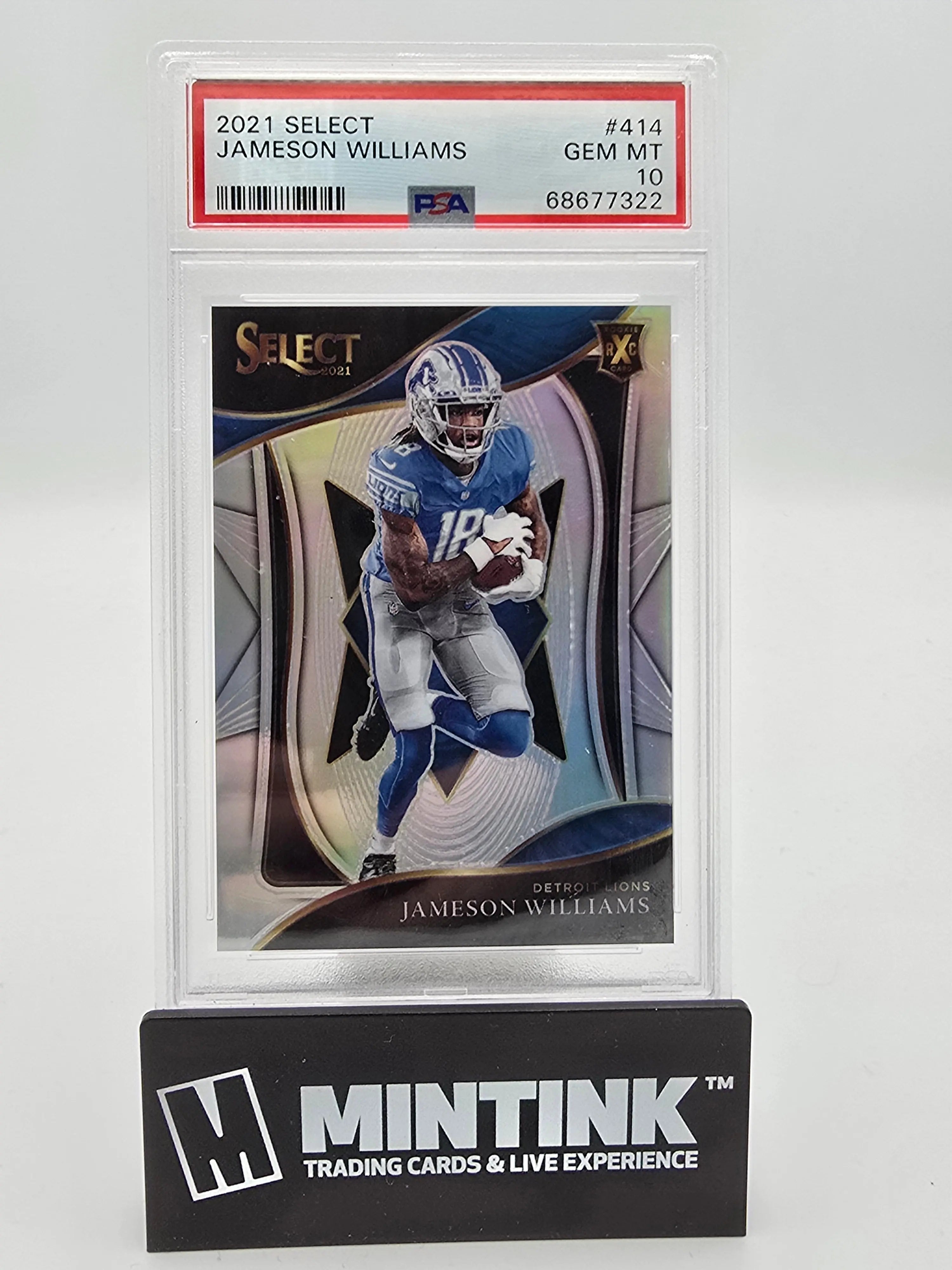 2021 Panini Select Football Jameson Williams XRC PSA 10 Rookie Card - Collectible Sports Memorabilia for NFL Fans & Card Collectors - Perfect for Display, Trading, and Investment