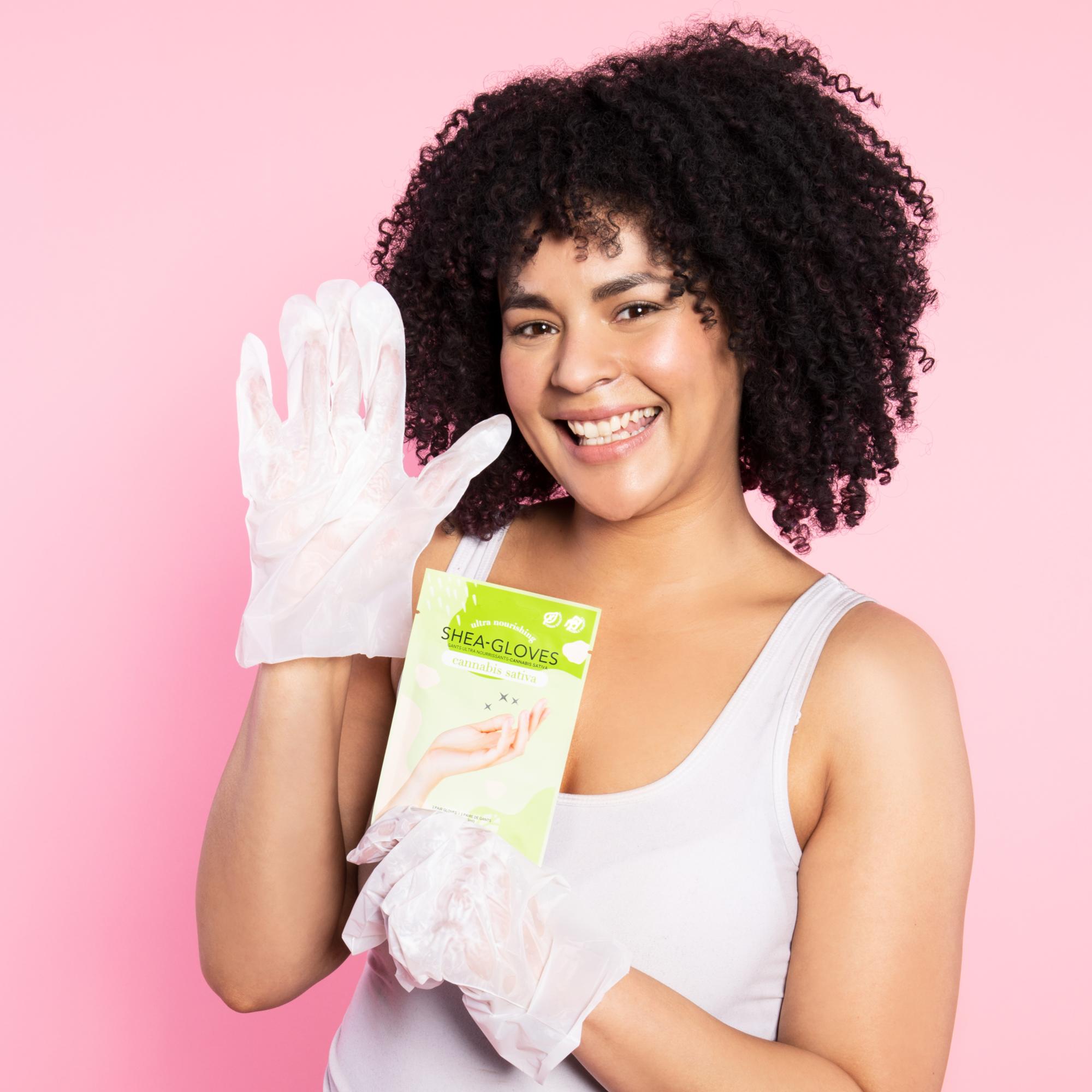 Avry Beauty Shea Butter Gloves - Ultra Moisturizing Hand Care for Dry Skin - 1 Pair - Perfect for Overnight Treatment, Spa Days & Winter Hand Protection