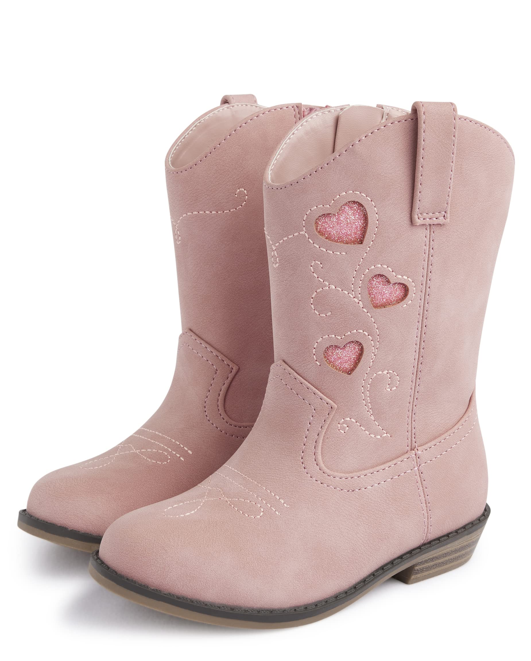 Gymboree Girls Red Cowgirl Boots - Western Style Ankle Boots for Toddler & Kids - Perfect for Playdates, Parties & Outdoor Adventures