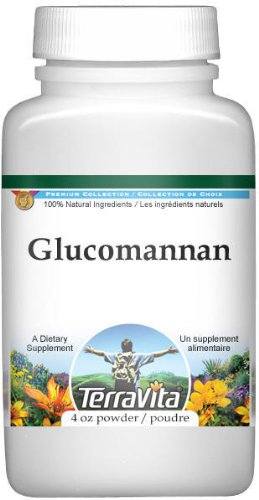 Terravita Glucomannan (Konjac Root) Powder - 4 oz | Dietary Fiber Supplement for Weight Management & Digestive Health | Perfect for Smoothies, Baking & Low-Carb Recipes