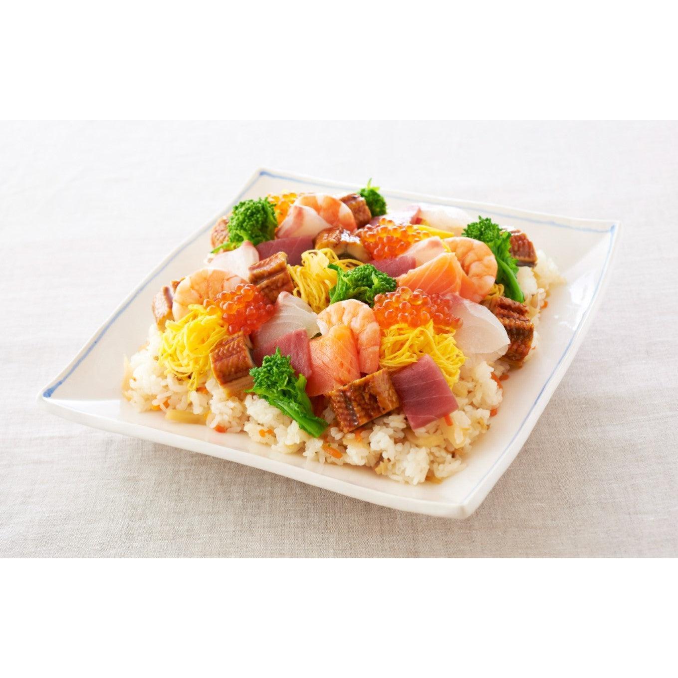 Mizkan Chirashi Sushi Kit with Seasoned Vegetables & Rice Vinegar - 210g for Easy Homemade Sushi Making | Perfect for Japanese Cuisine & Party Platters