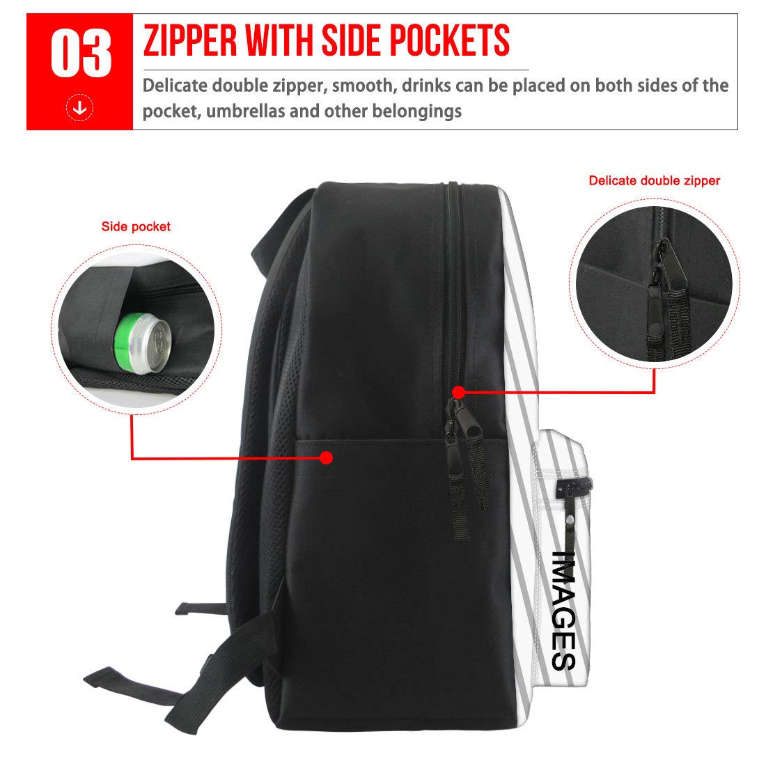 JooMeryer American Flag Backpack - Lightweight School Backpack for Kids, Travel & Hiking Daypack with Laptop Compartment for Women & Men - Perfect for School, Camping, Outdoor Adventures & Daily Commute