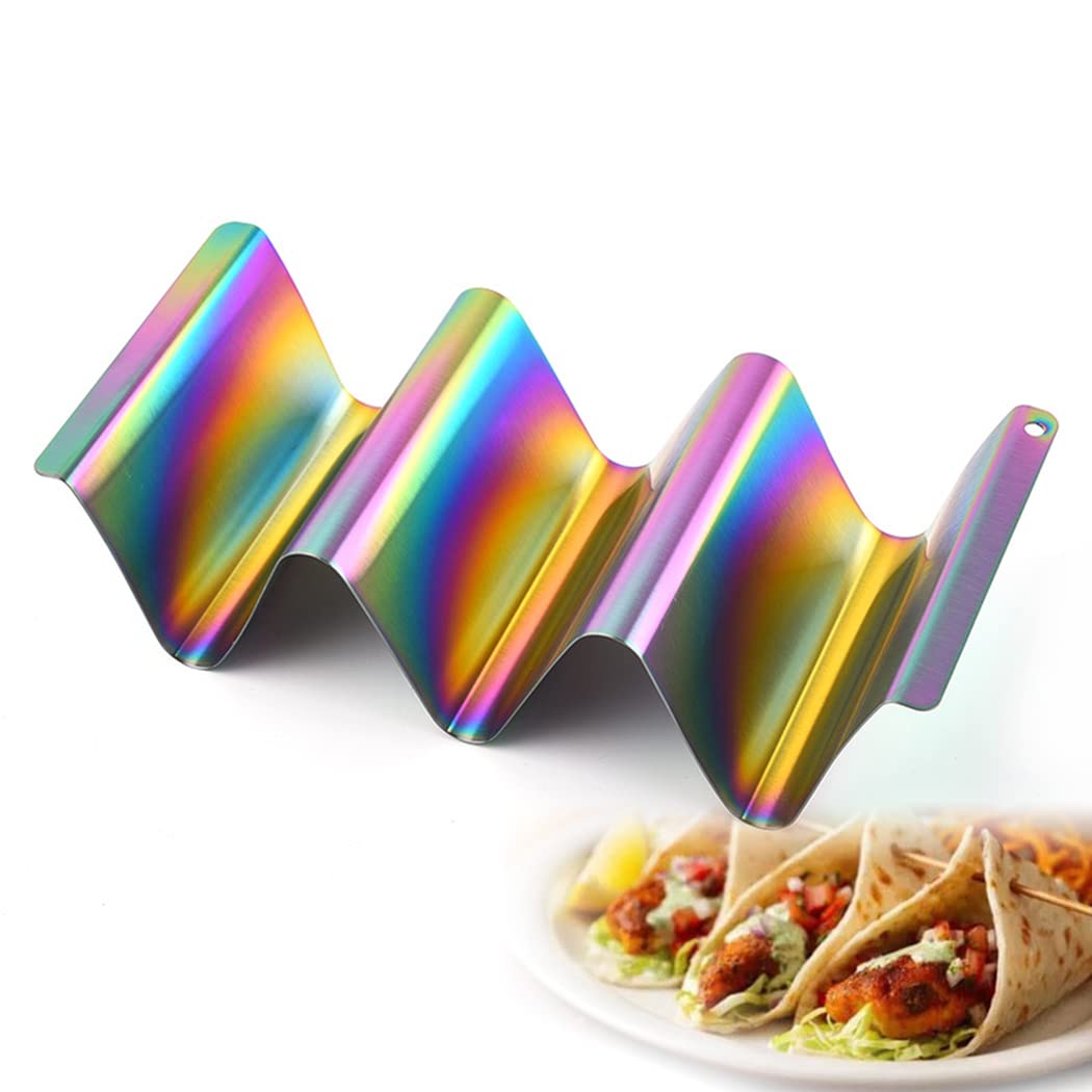 Premium Stainless Steel Taco Rack - Heavy Duty Taco Holder & Grill Stand for Kitchen | Perfect for Taco Parties, BBQs & Mexican Food Lovers