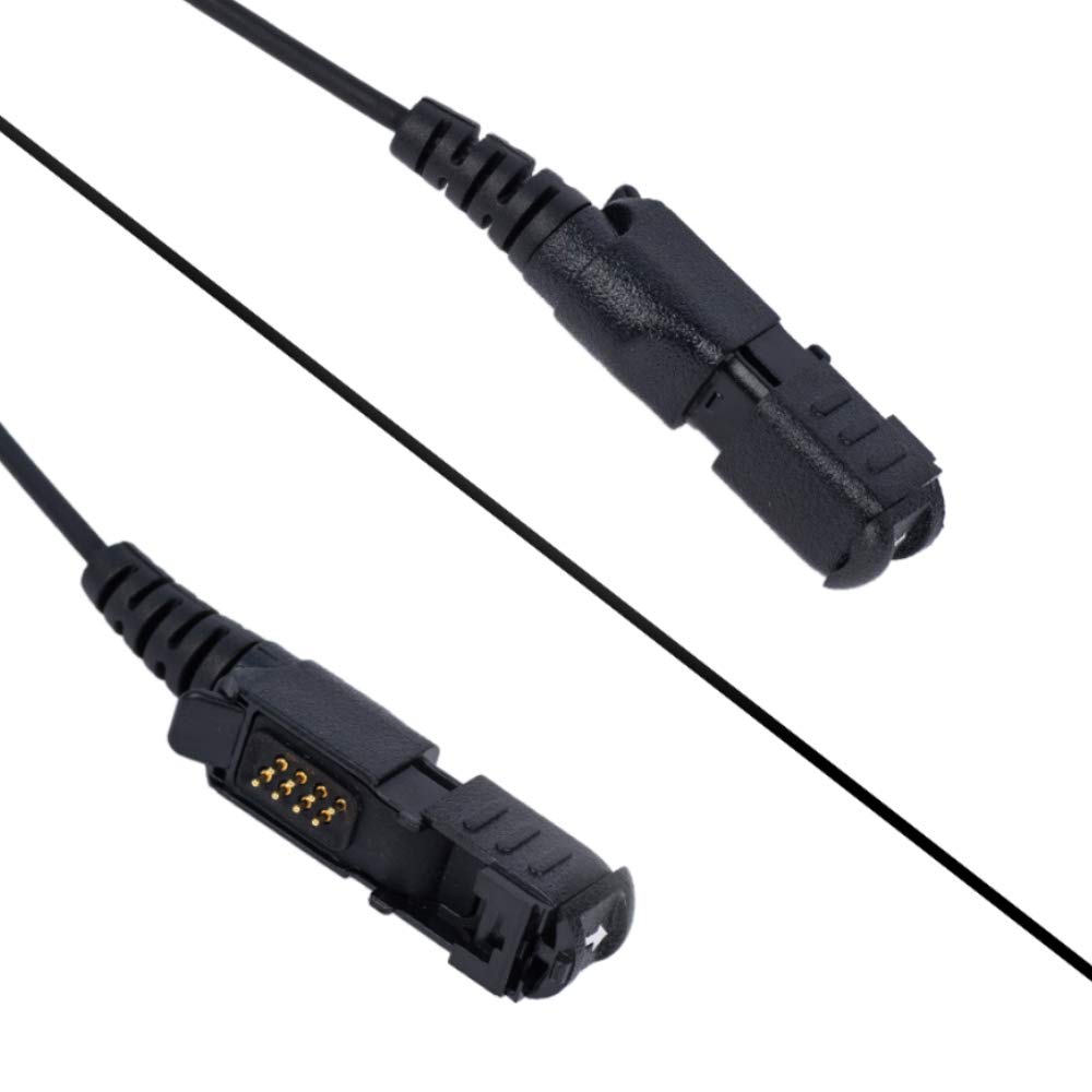 Klykon G-Shape Earpiece Headset with PTT Mic for Motorola XPR3500 XPR3000 XPR3300 XPR3300e XPR3500e - Mototrbo Walkie Talkie 2-Way Radio Accessories - Ideal for Security, Construction & Outdoor Communication