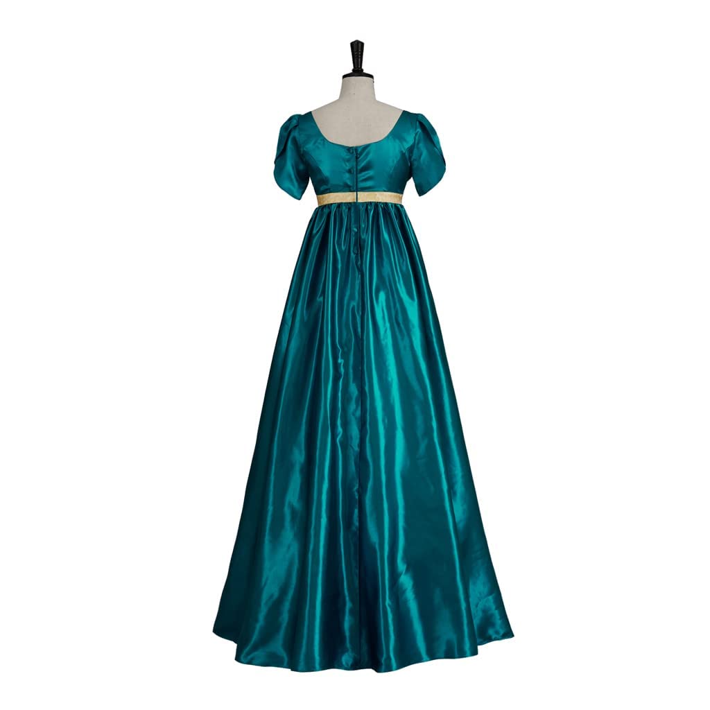 Elegant Kate Dress - Jane Austen Regency Style Victorian Tea Gown with Sash for Women | Perfect for Historical Reenactments, Tea Parties & Bridgerton-Inspired Events