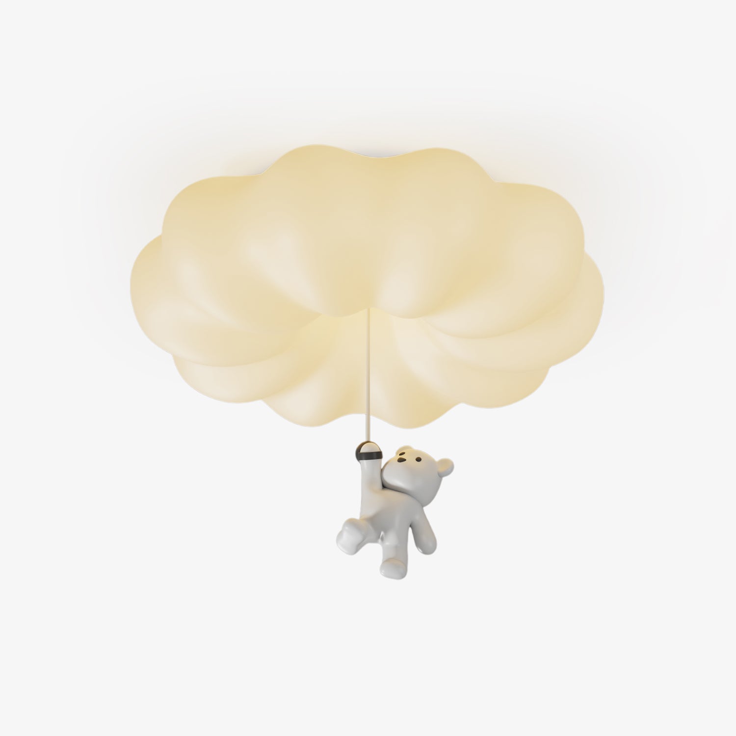 Cloud Bear Ceiling Light - Modern Kids Room Decor, Nursery Lighting Fixture with Soft Glow for Bedtime Stories & Cozy Atmosphere