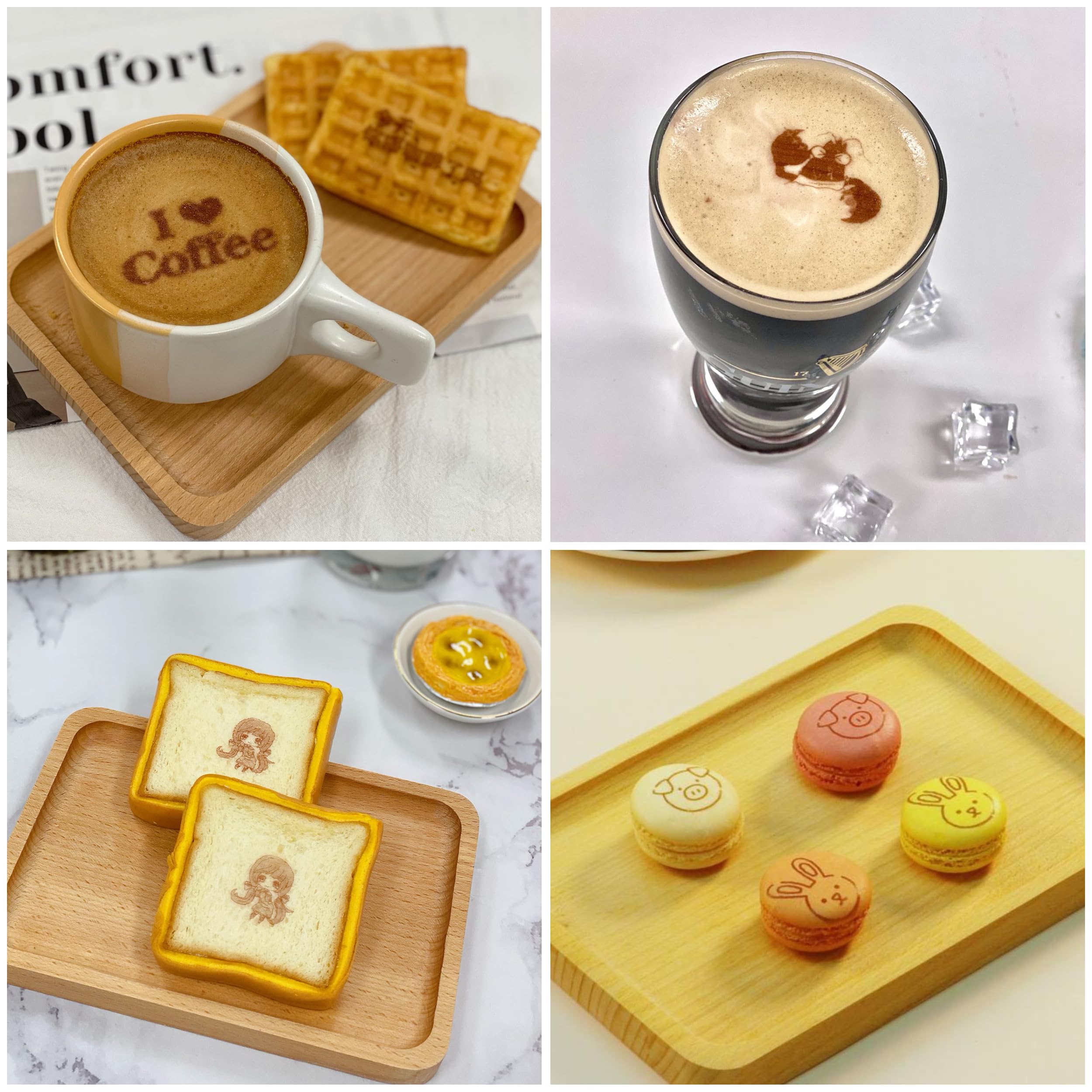 Portable Mini Coffee Print Pen for Latte Art, Macaron & Cookie DIY Design - Handheld Food Printer (Brown, 1PCS) | Bluetooth 4.2 | Perfect for Home Baking, Cafe Decor & Christmas Gifts