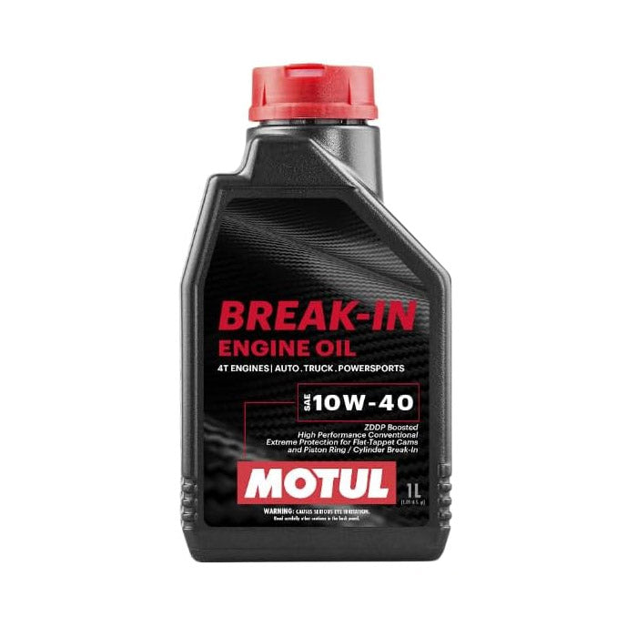 Motul Break In Oil 10W40 - High Performance Engine Break-In Lubricant for Motorcycles, ATVs & Small Engines - Ideal for New Engine Break-In Periods & Rebuilds