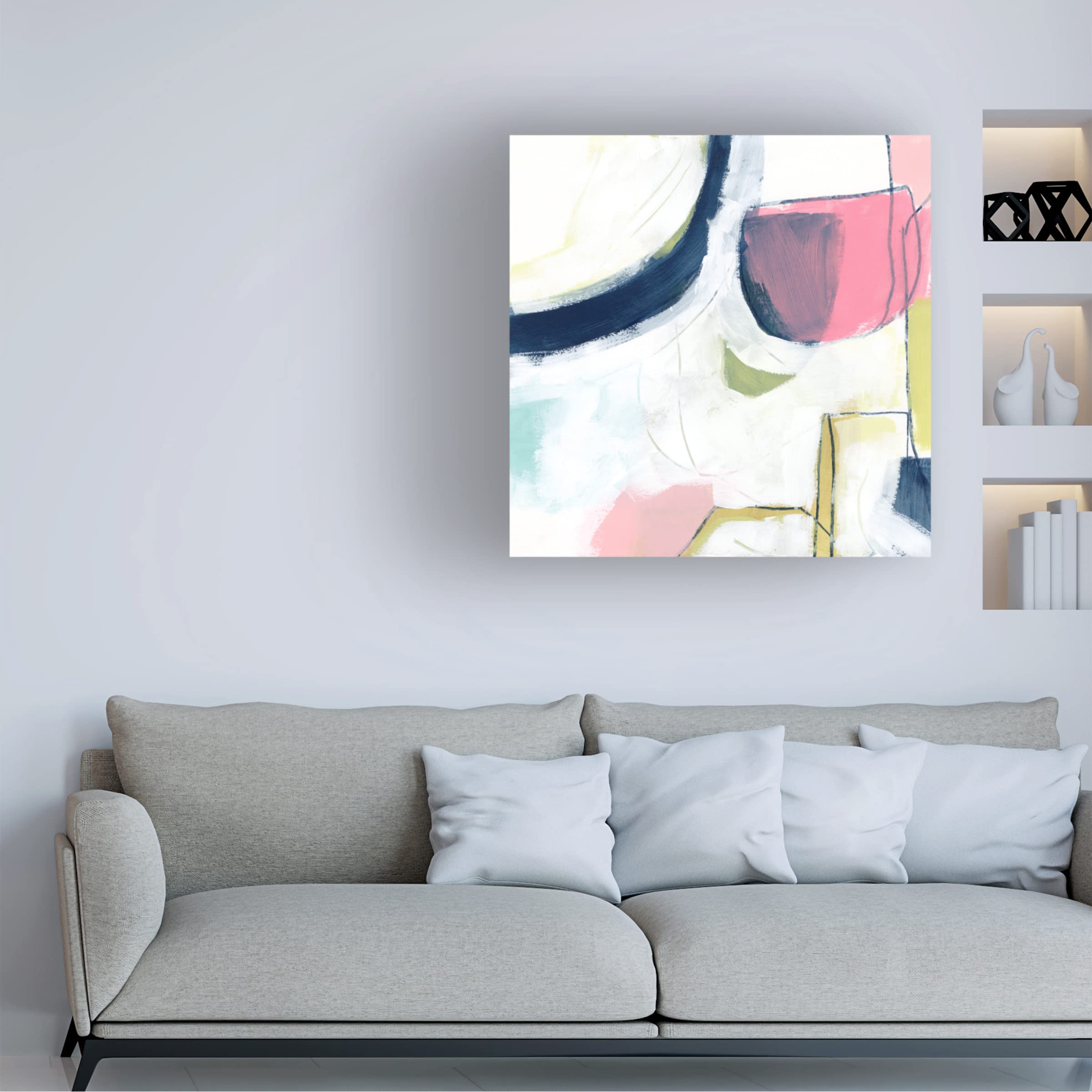 Automaton I Canvas Art Print by June Erica Vess - Modern Abstract Wall Decor for Living Room, Bedroom & Office - Trademark Fine Art Collection