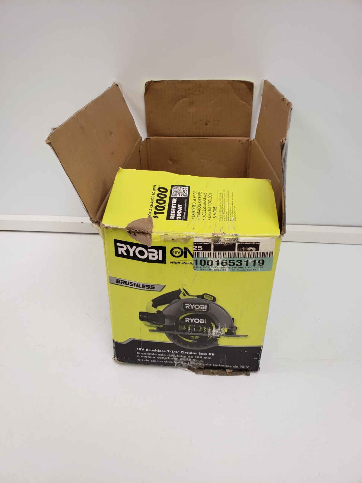 Ryobi PBLCS300 18V Cordless Circular Saw with Laser Guide - Perfect for Woodworking, DIY Projects, and Home Renovations