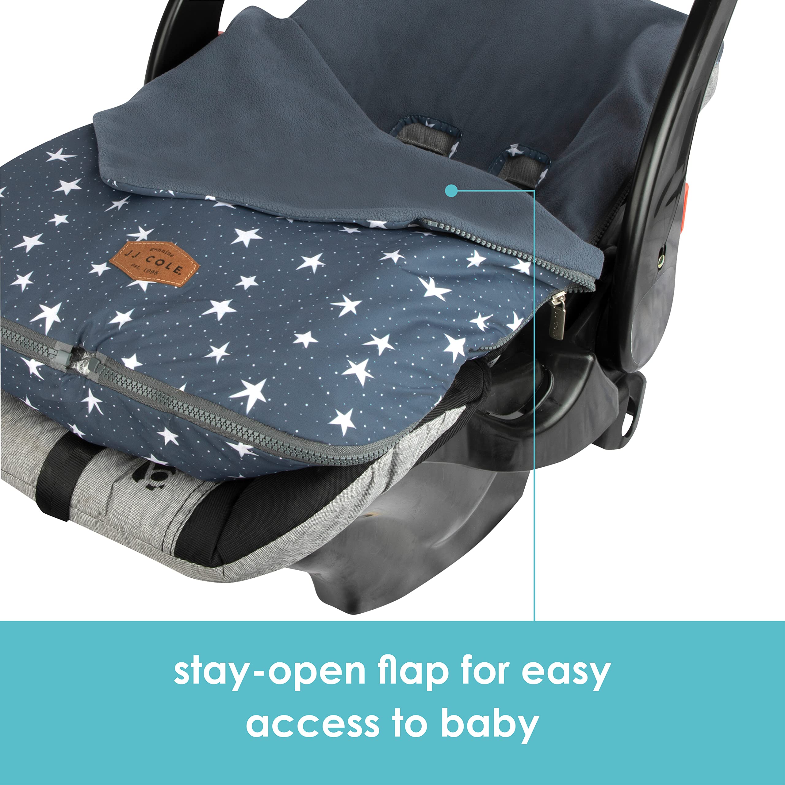 JJ Cole Baby Bundle 365 - All-Season Baby Car Seat Cover & Stroller Accessory - Lightweight Infant Bunting for Year-Round Comfort - Perfect for Travel, Shopping & Outdoor Adventures