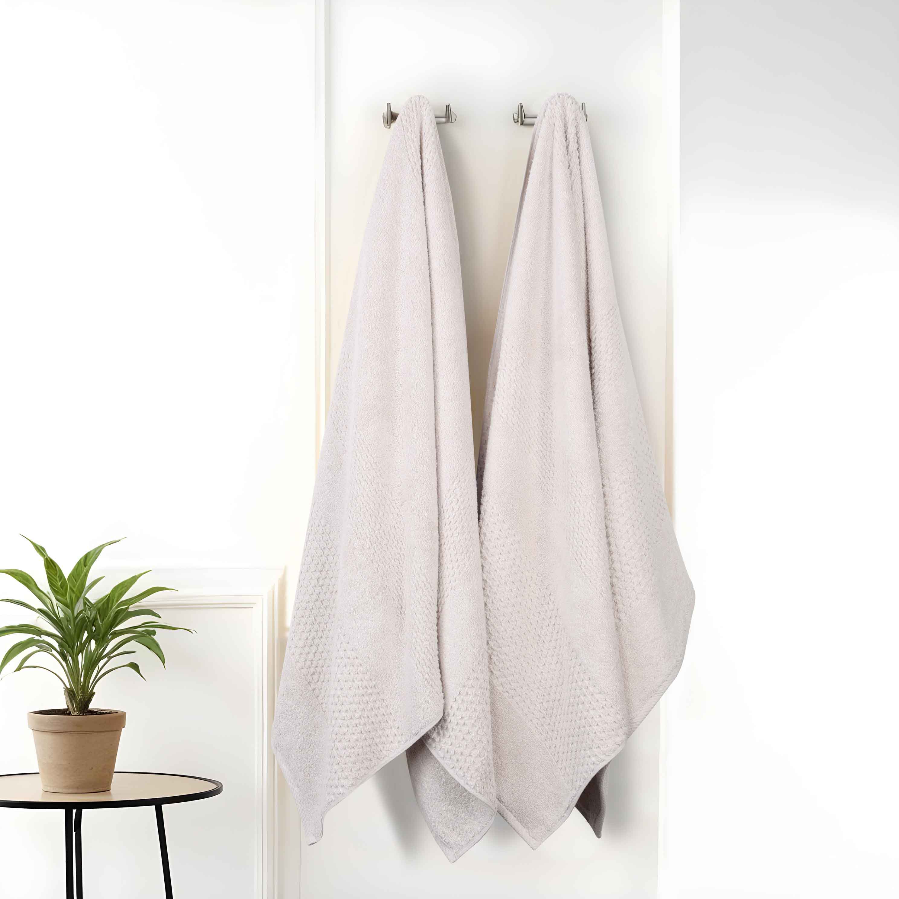 Playa Zero Twist Cotton Solid Waffle Textured Bath Sheets - Ultra Soft & Absorbent Set of 2 | Luxury Spa & Bathroom Essentials for Hotels & Home Use